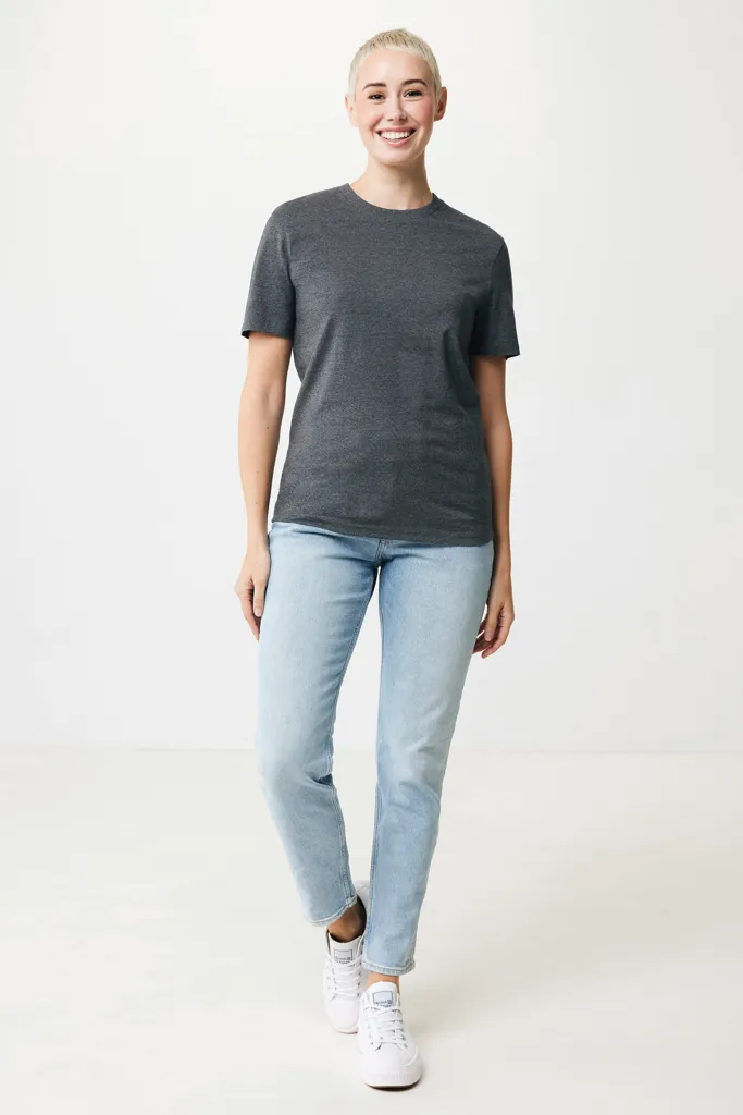 IQONIQ Manuel ungefärbtes T-Shirt aus recycelter Baumwolle, heather anthracite – Bild 8