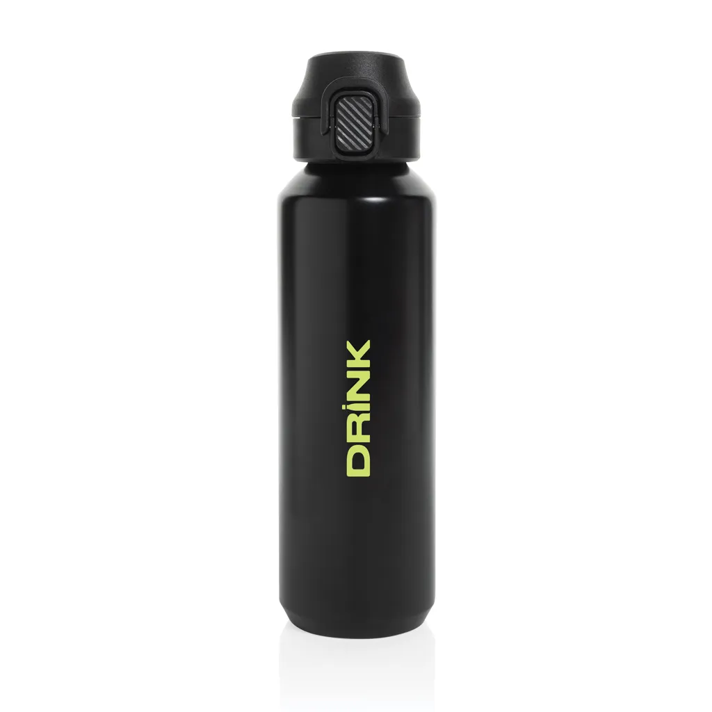 Via RCS Re-Steel Sportflasche mit Verschluss, 600ml, schwarz – Bild 6
