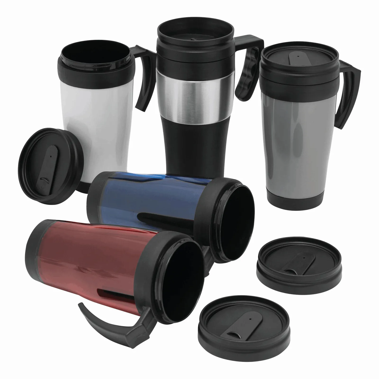 HOT DRINK - Isolierbecher schwarz, silber, schwarz, silber – Bild 8