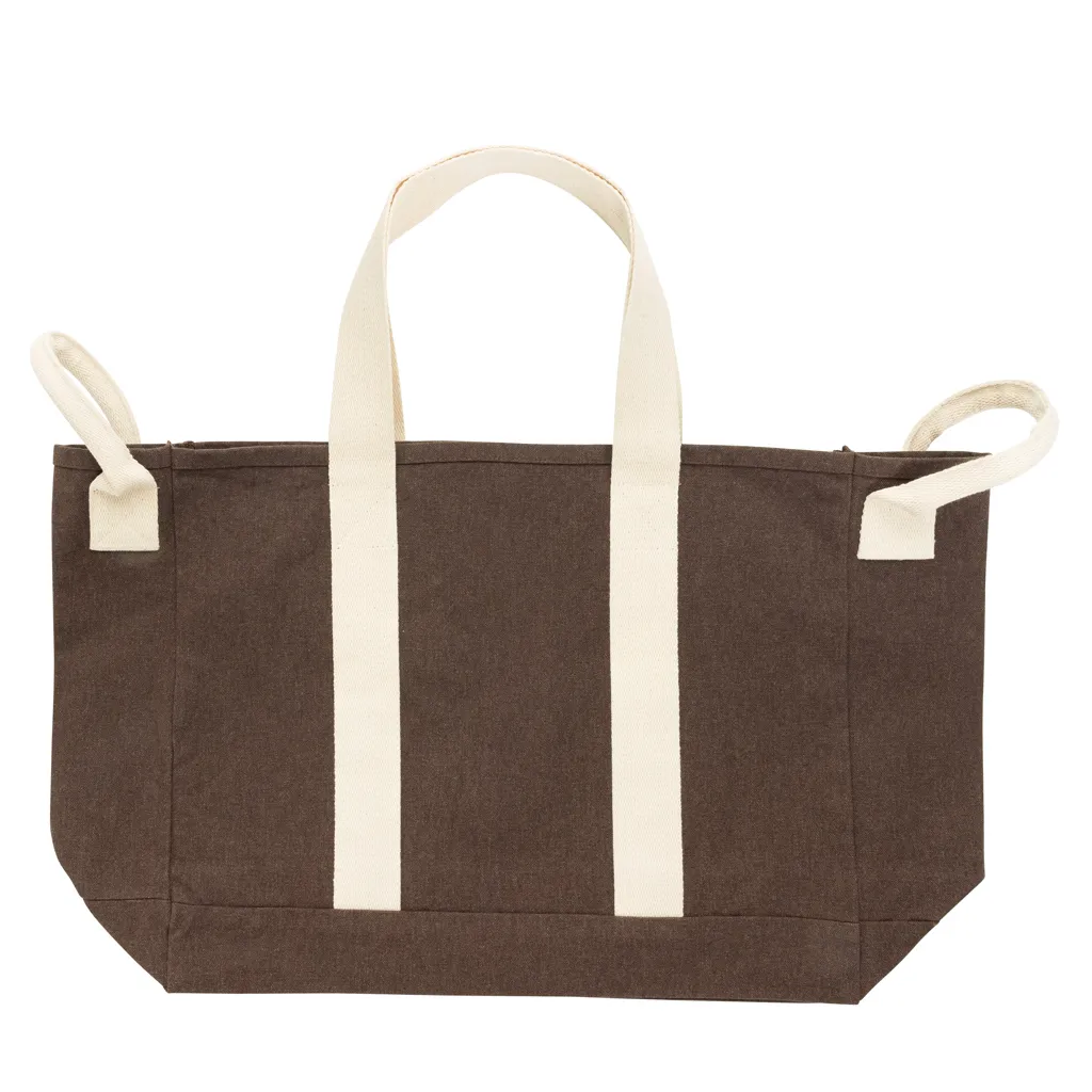 BEAU AWARE™ Strandtasche aus 400gr/m² recyceltem Canvas, braun – Bild 2