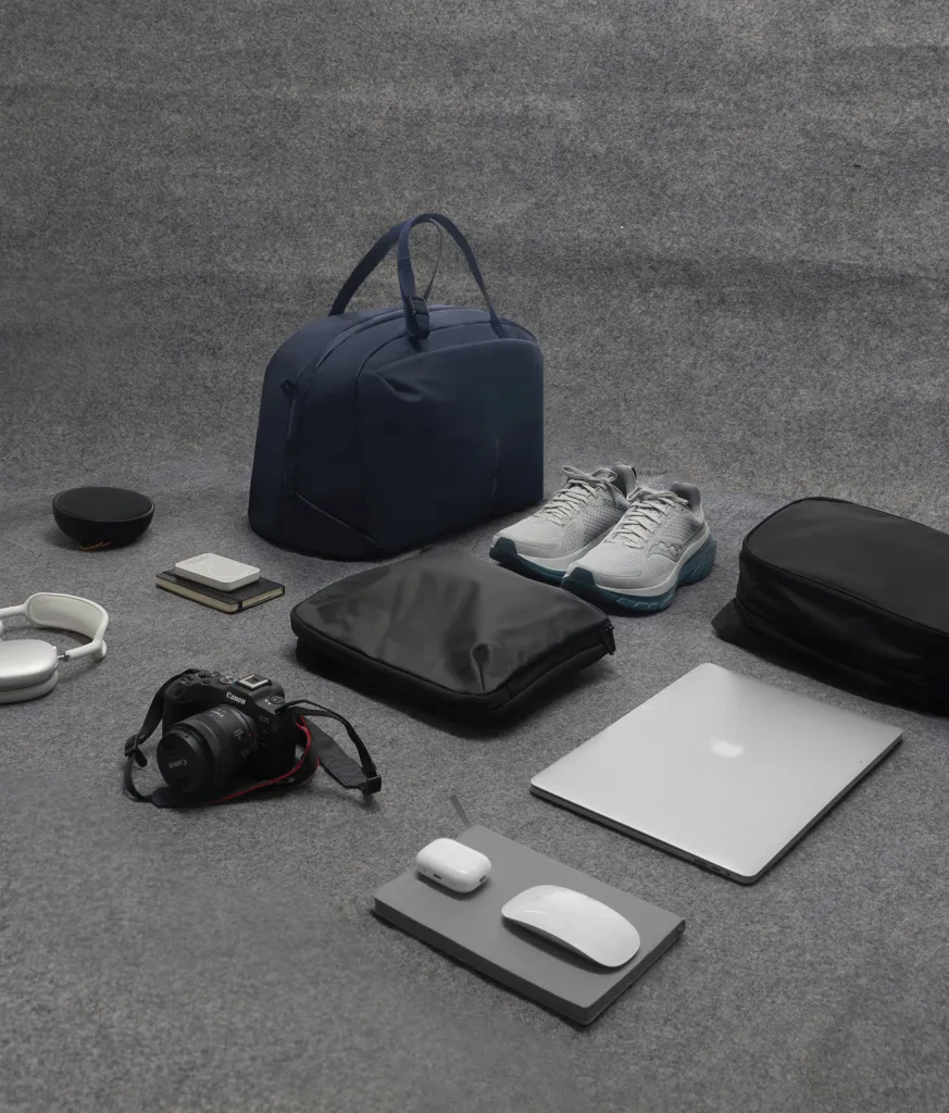 Urban wasserabweisende Wochenendtasche, navy blau – Bild 22