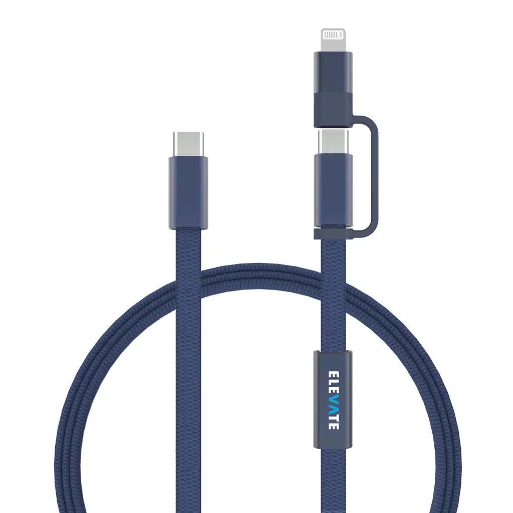 Arc RCS 60W 120cm 2-in-1 Schnellladekabel, blau – Bild 4