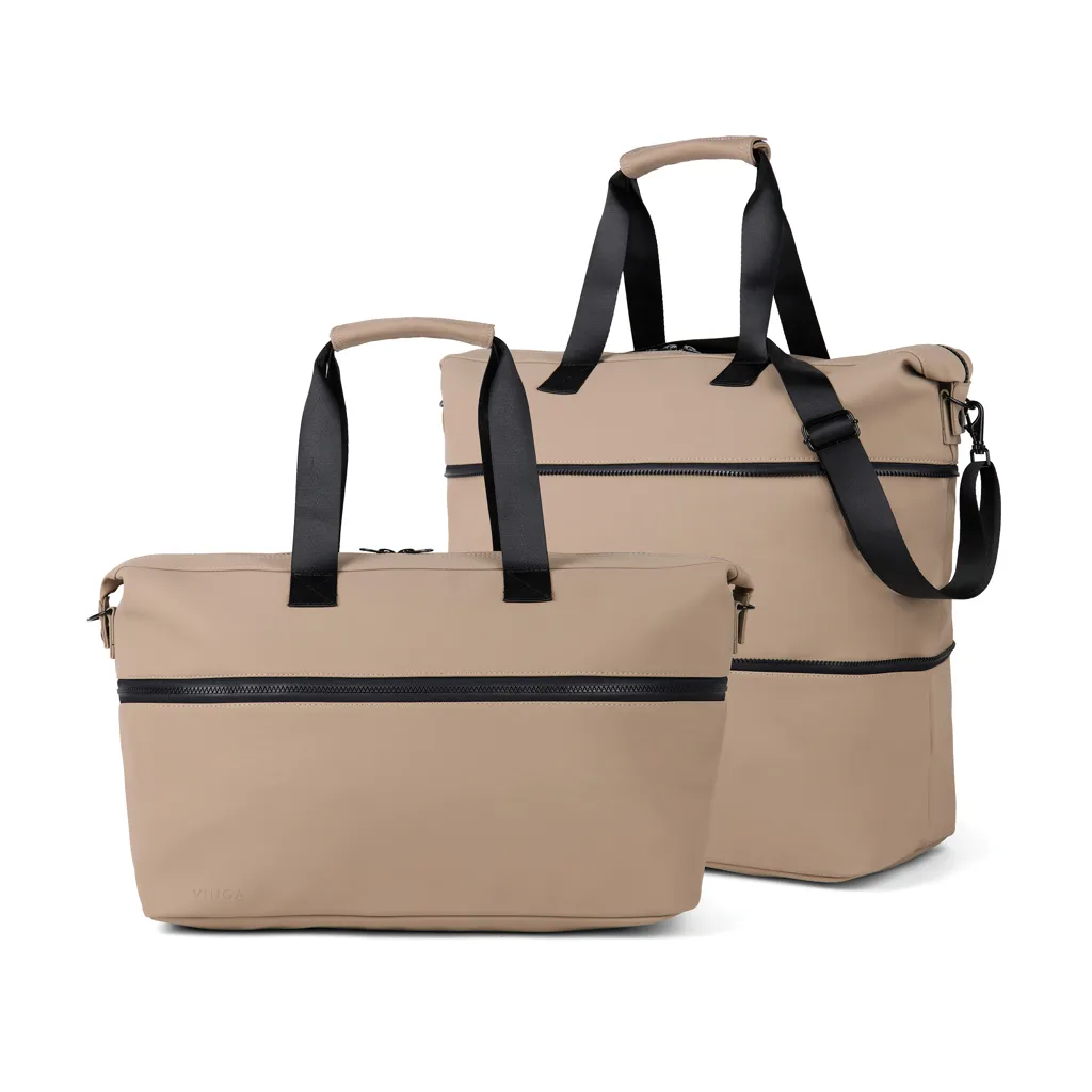 VINGA Baltimore RCS – erweiterbare Wochenendtasche, greige – Bild 3