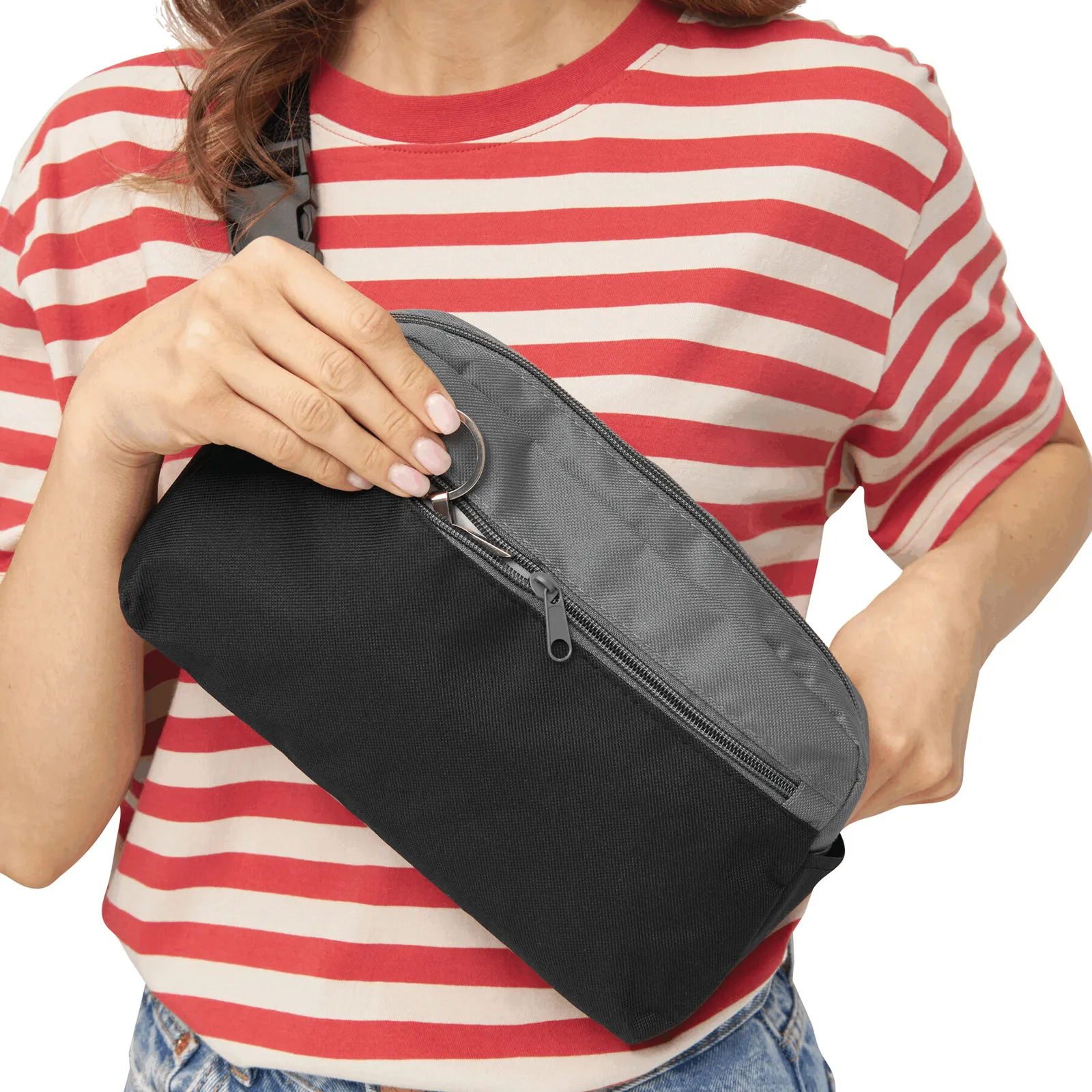 CLOSE-BY - Gürteltasche, dunkelgrau, schwarz – Bild 8