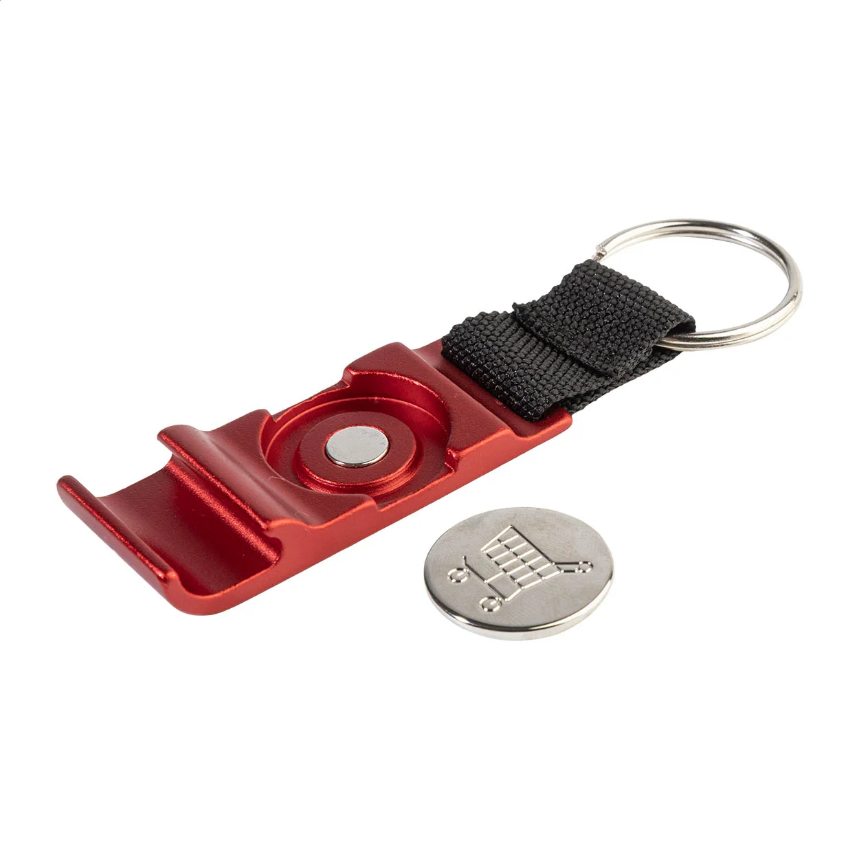 Schlüsselanhänger OpenCart mit EKW-Löser und Flaschenöffner, rot – Bild 4