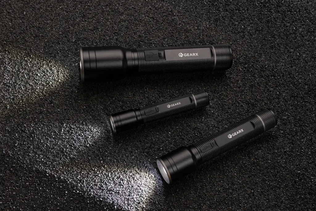 Gear X Taschenlampe aus RCS recycelt. Aluminium mit USB-Akku, schwarz – Bild 10