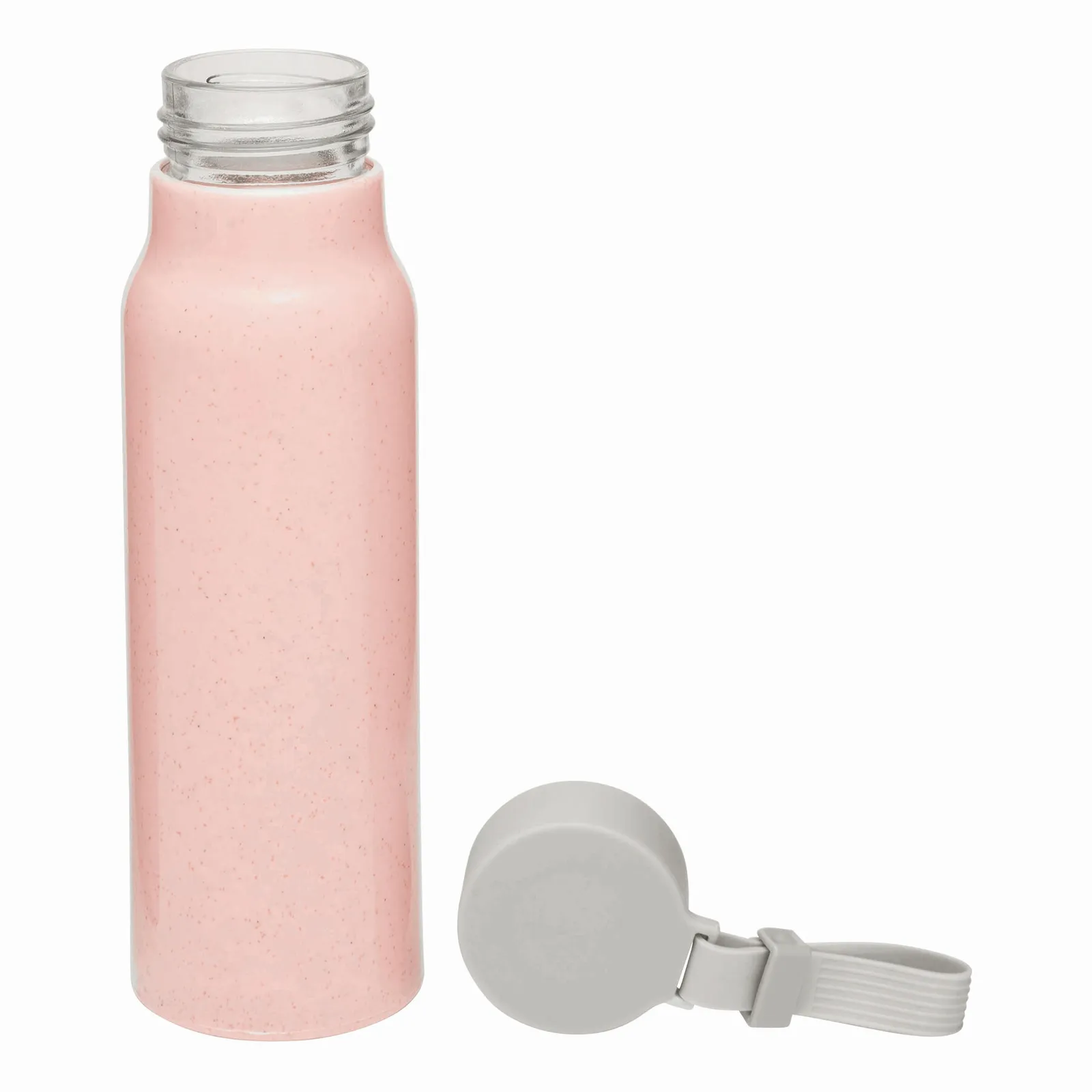 MECOZI DRINK - Glas-Trinkflasche mit Ummantelung, rot – Bild 2