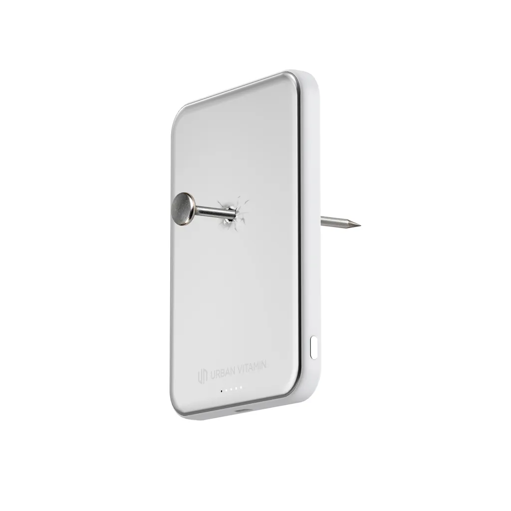 Urban Vitamin Pomona 5000mAh Qi2.2 25W magnetische Powerbank, silber – Bild 5