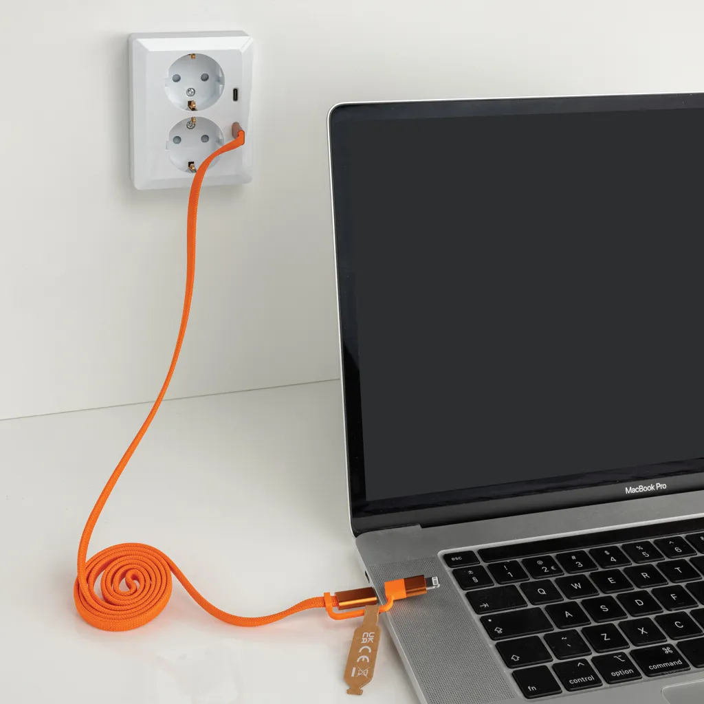 Arc ultradünnes 60W 2-in-1 Magnetkabel, orange – Bild 5