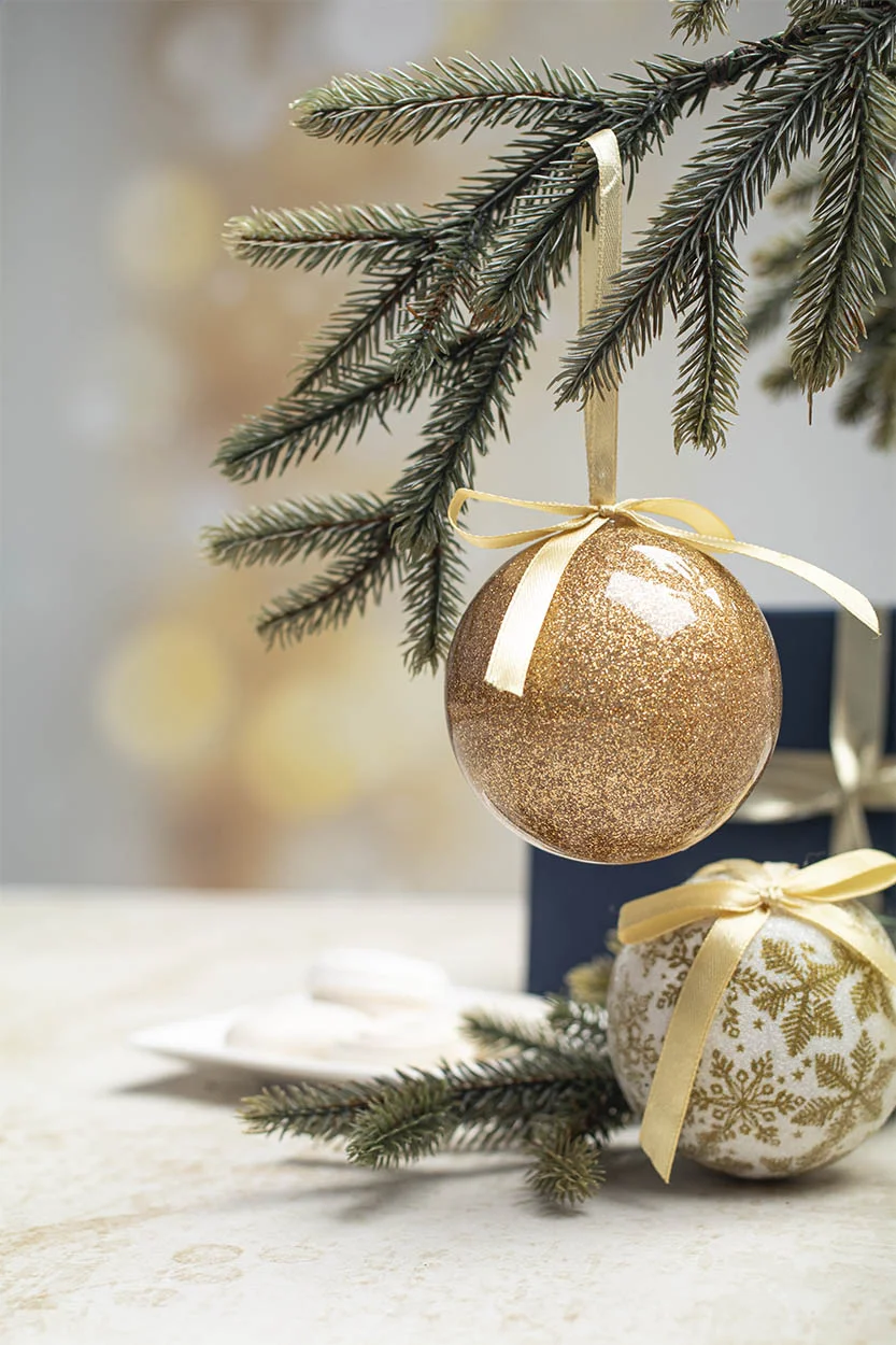Weihnachtsbaum-Kugel Nordskot, gold – Bild 5