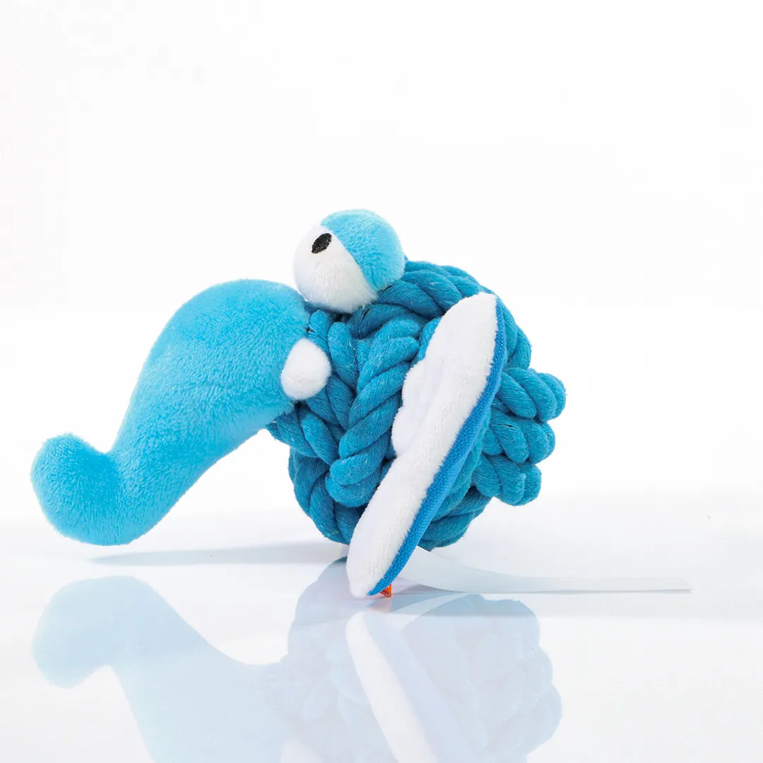 Hundespielzeug Knotentier Elefant, blau – Bild 2