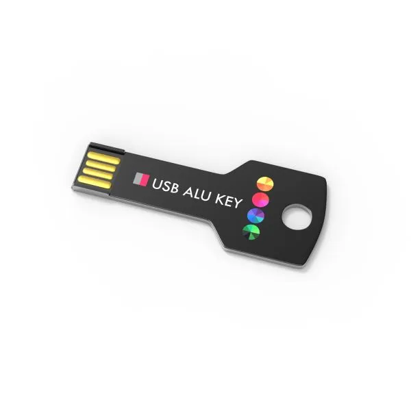 USB-Stick Alu Key, Schwarz – Bild 3