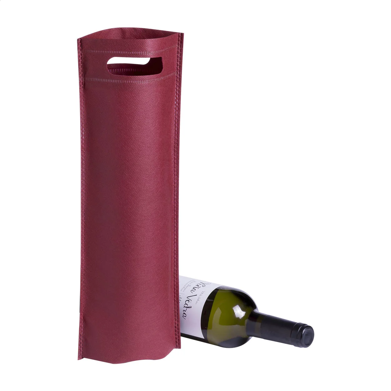 Flaschen-Geschenktasche Mosel, weinrot – Bild 3