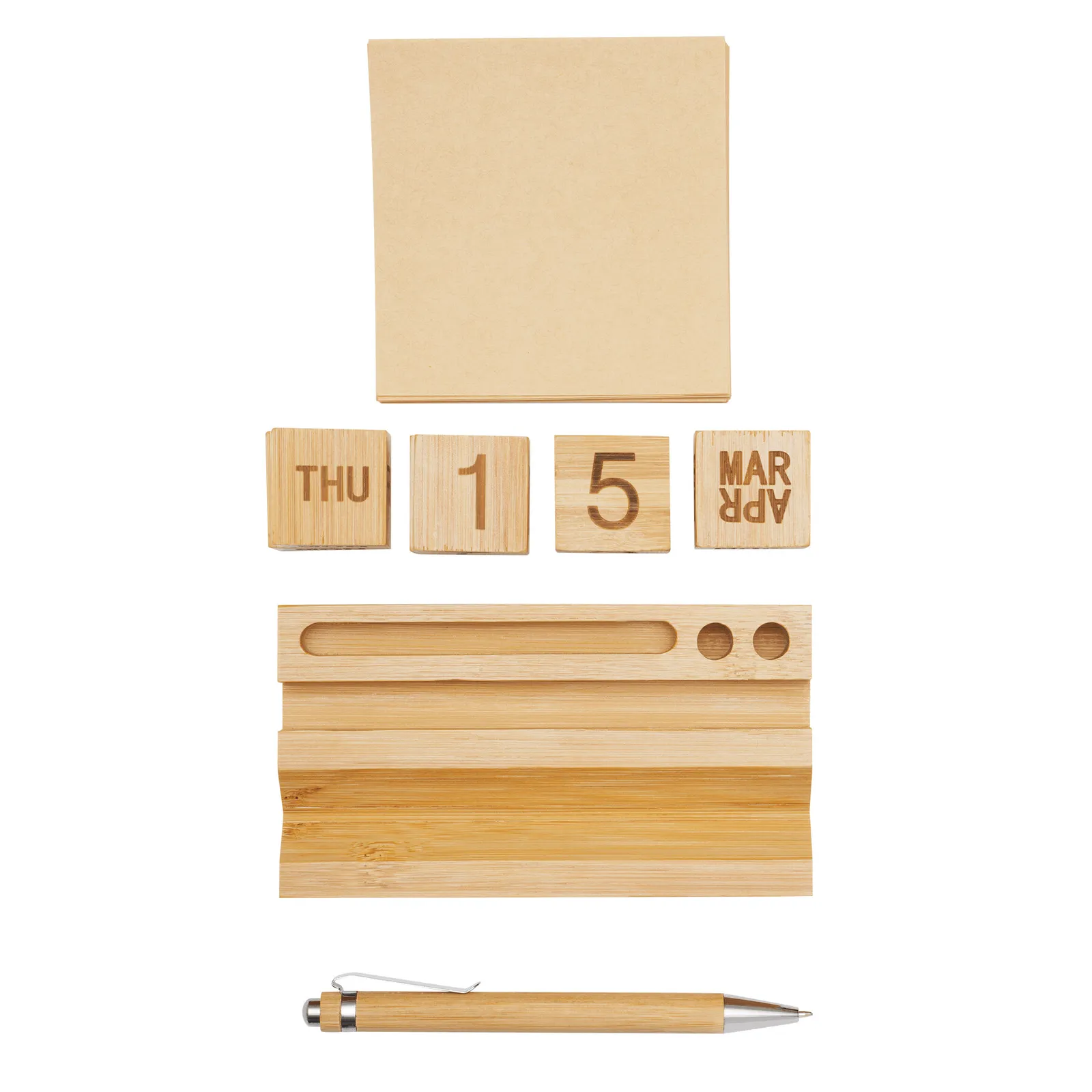 PERPETUAL - Tischkalender holzfarben, holzfarben – Bild 2