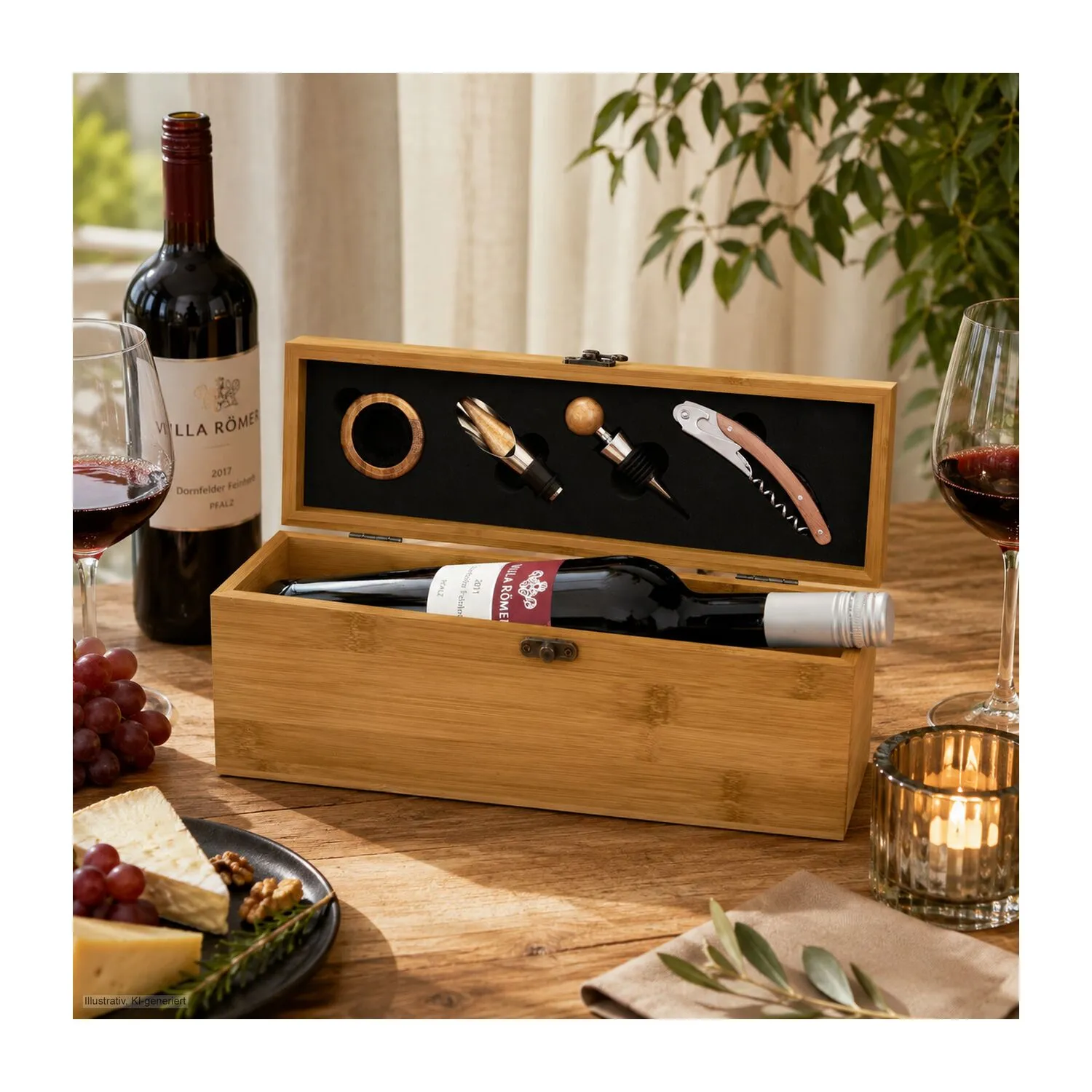 ROMINOX® Weinaccessoirekiste // Vino Bamboo, braun – Bild 5
