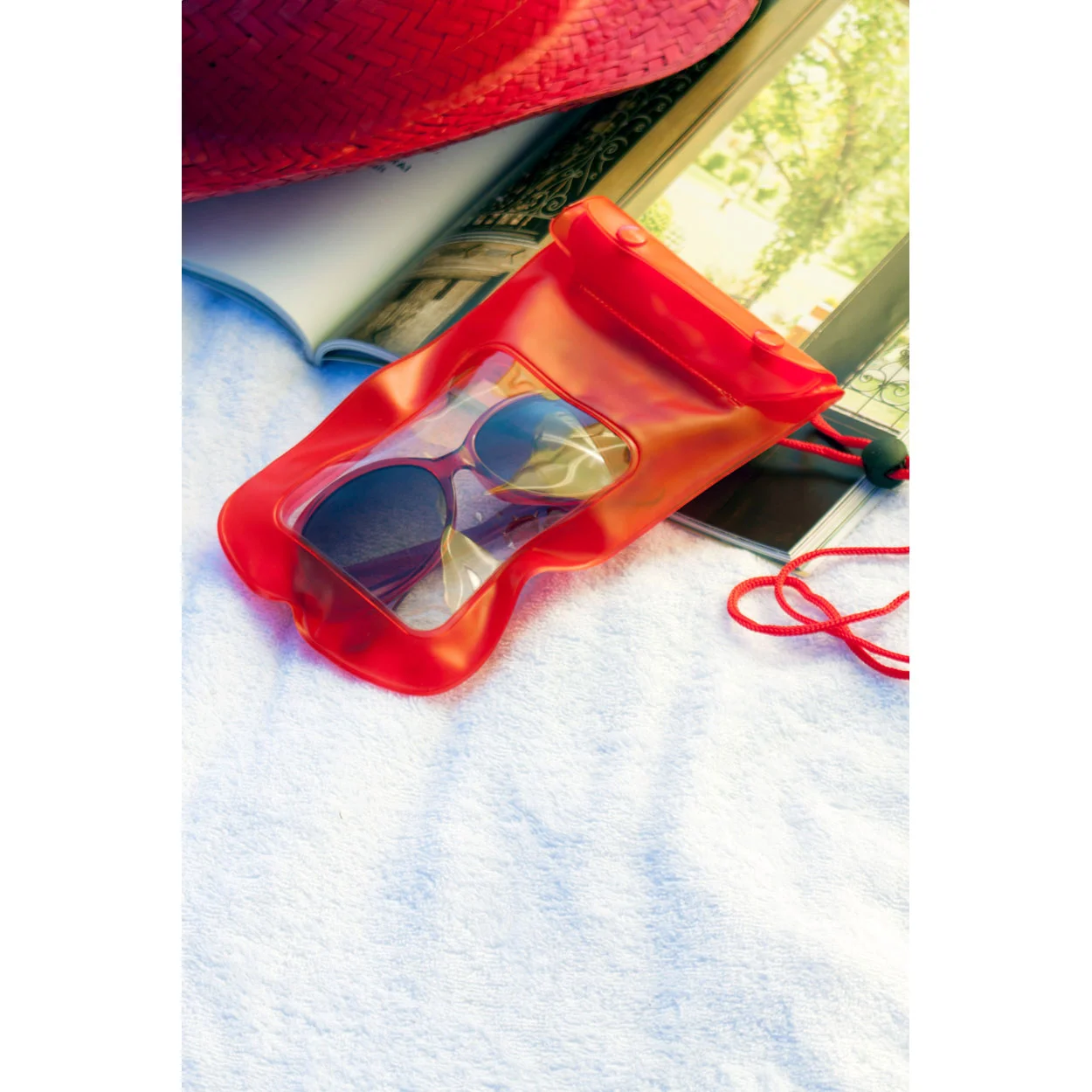 Wasserdichtes Handy-Etui Chopy, rot – Bild 2