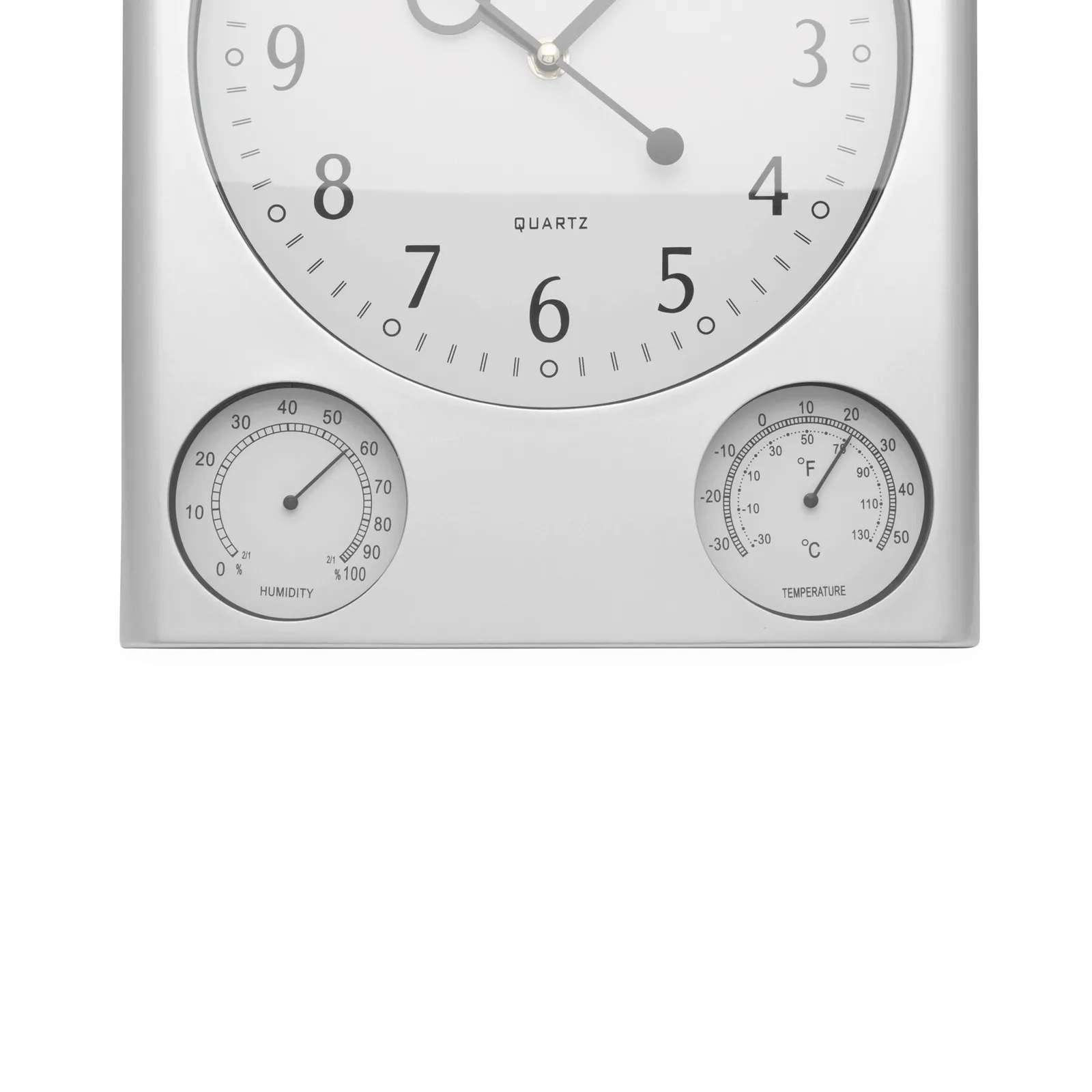 SATURN - Rechteckige Wanduhr silber, silber – Bild 4