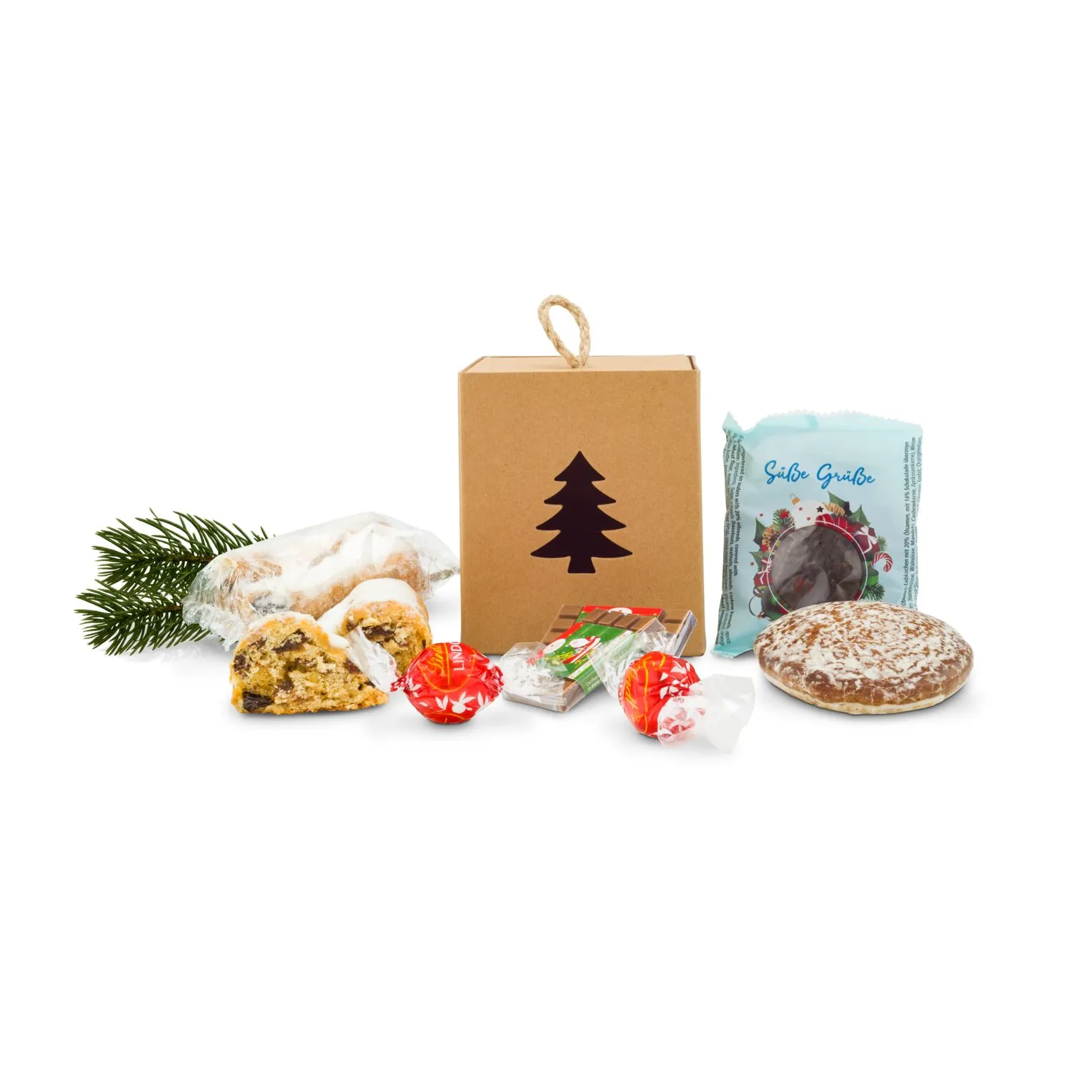 Geschenkset / Präsenteset: Süße Tannenbaumbox, braun – Bild 2