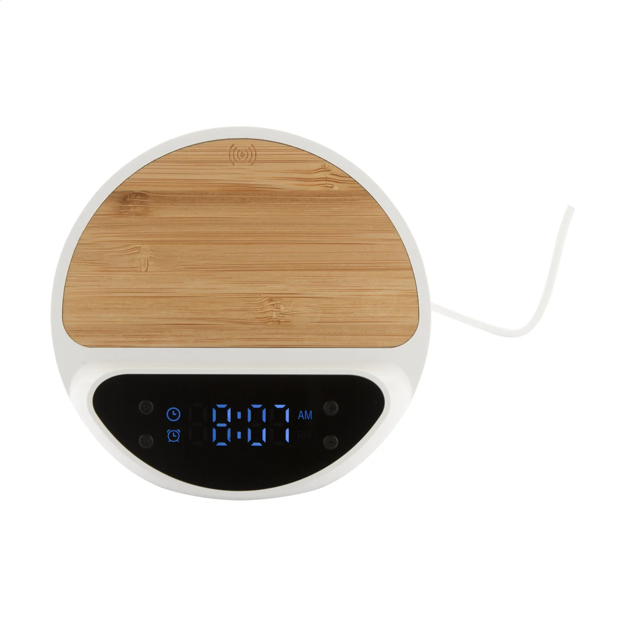 Wecker Rabolarm mit Wireless-Charger, weiß – Bild 2