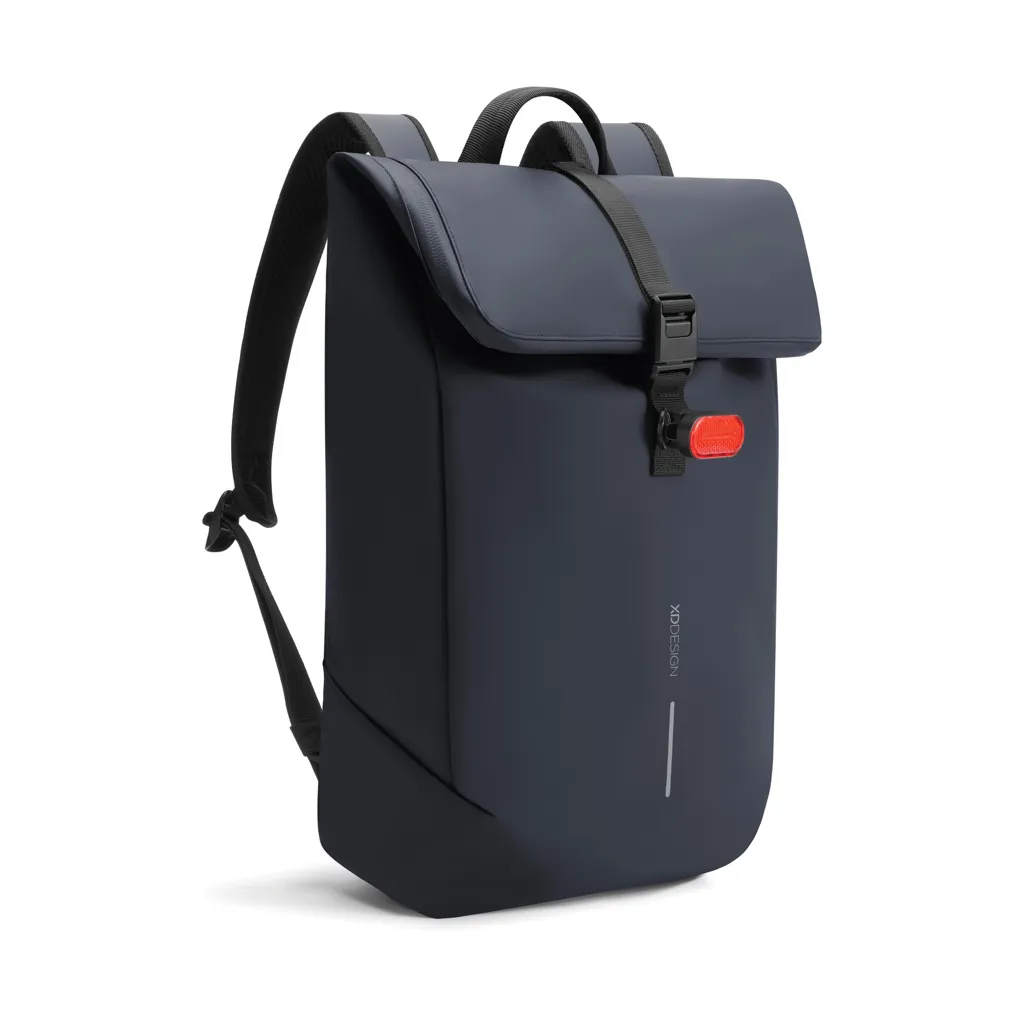 Urban wasserabweisender Flap-Top Rucksack, navy blau – Bild 3