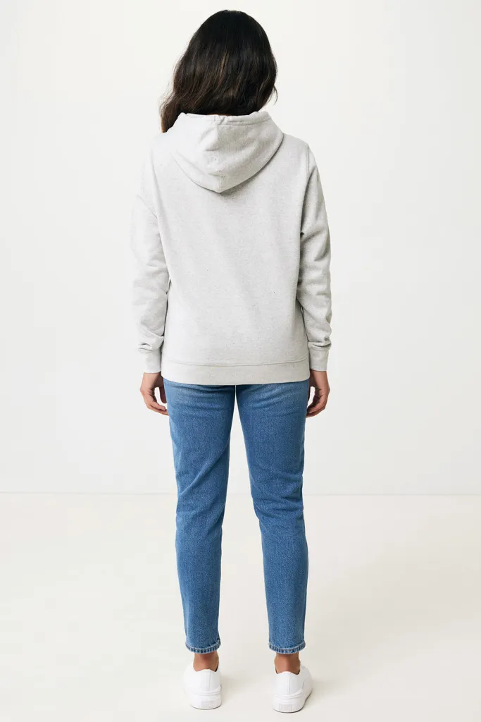 IQONIQ Rila Lightweight Hoodie aus recycelter Baumwolle, light heather grey – Bild 8