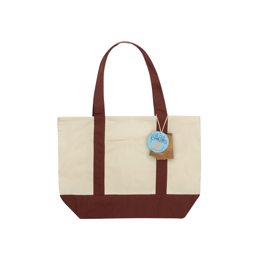 SHOP LOCAL AWARE™ Tasche aus recycelter Baumwolle, 350g/m², burgunderrot – Bild 2
