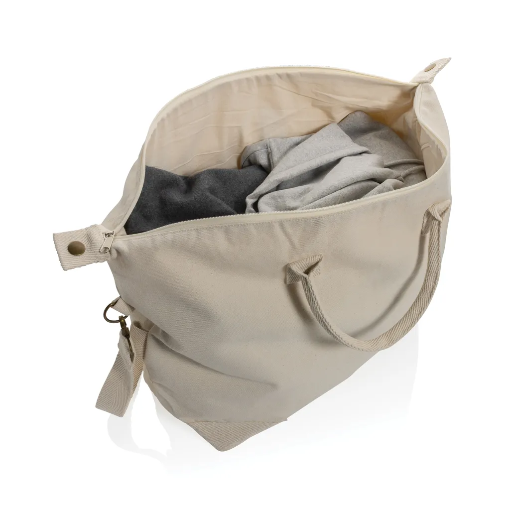 Kezar AWARE™ 500g/m² Wochenendtasche aus recyceltem Canvas, off white – Bild 2