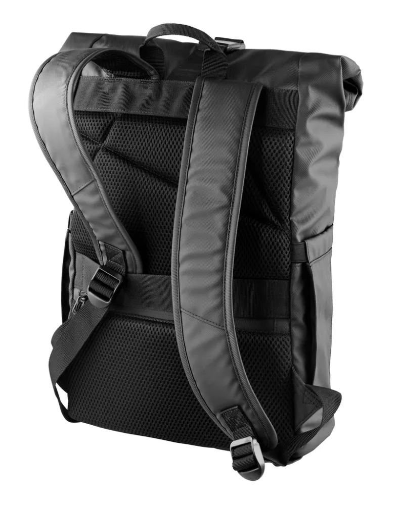 Roll Top Rucksack TROIKA BLACK ROLL TOP COMPACT, schwarz – Bild 3
