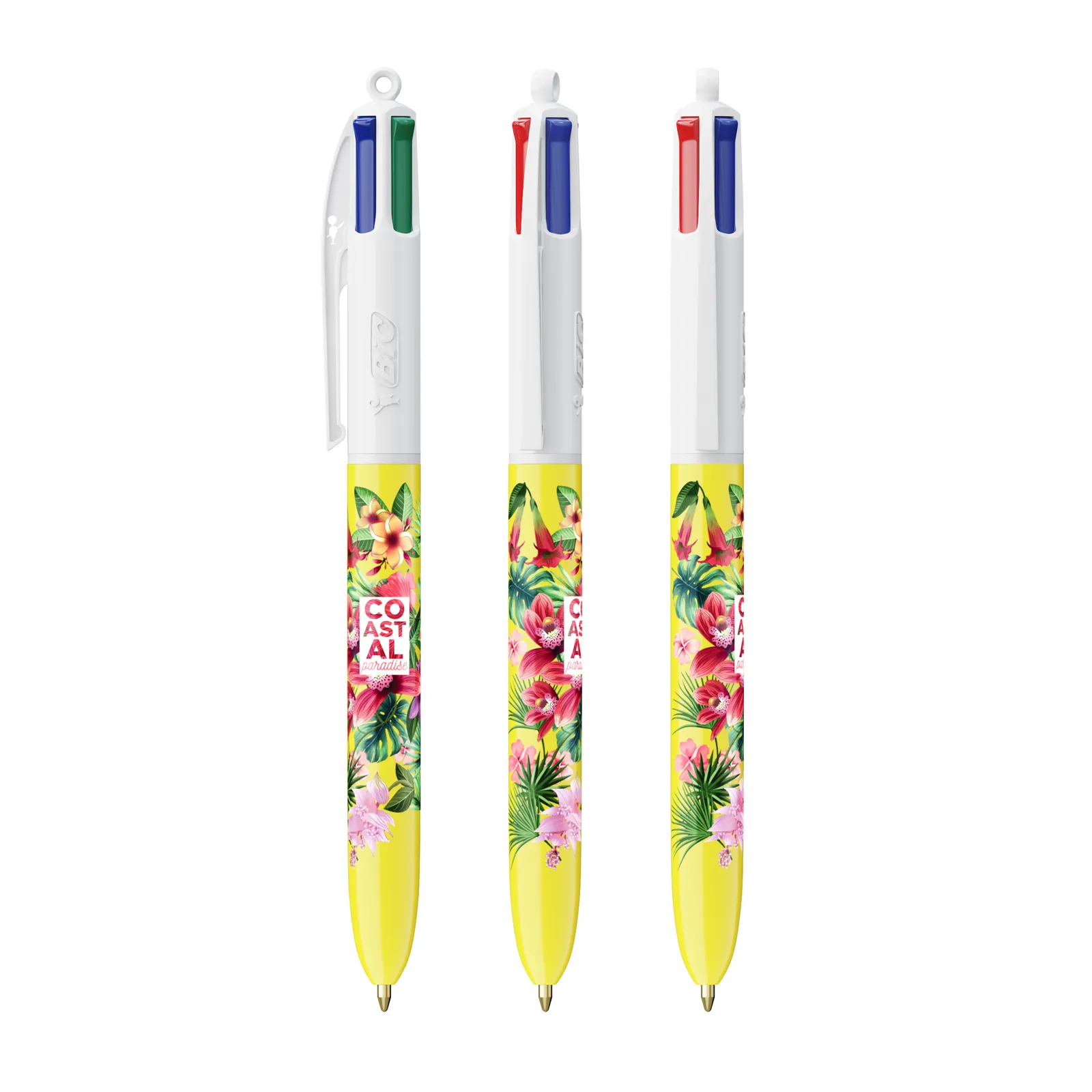 BIC® 4 Colours® ballpen, Weiß/Gelb – Bild 2