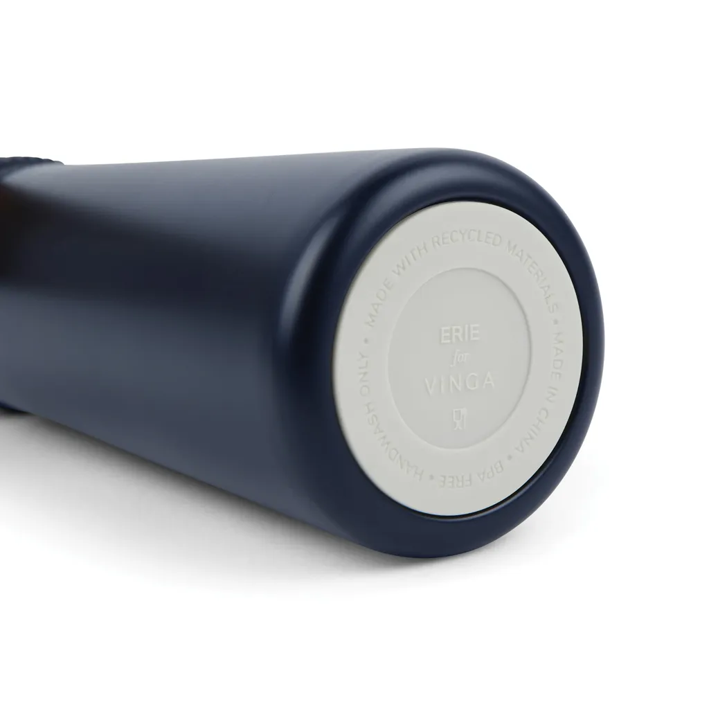 VINGA Erie 450ml Vakuumflasche aus RCS recyceltem Stahl, blau – Bild 2