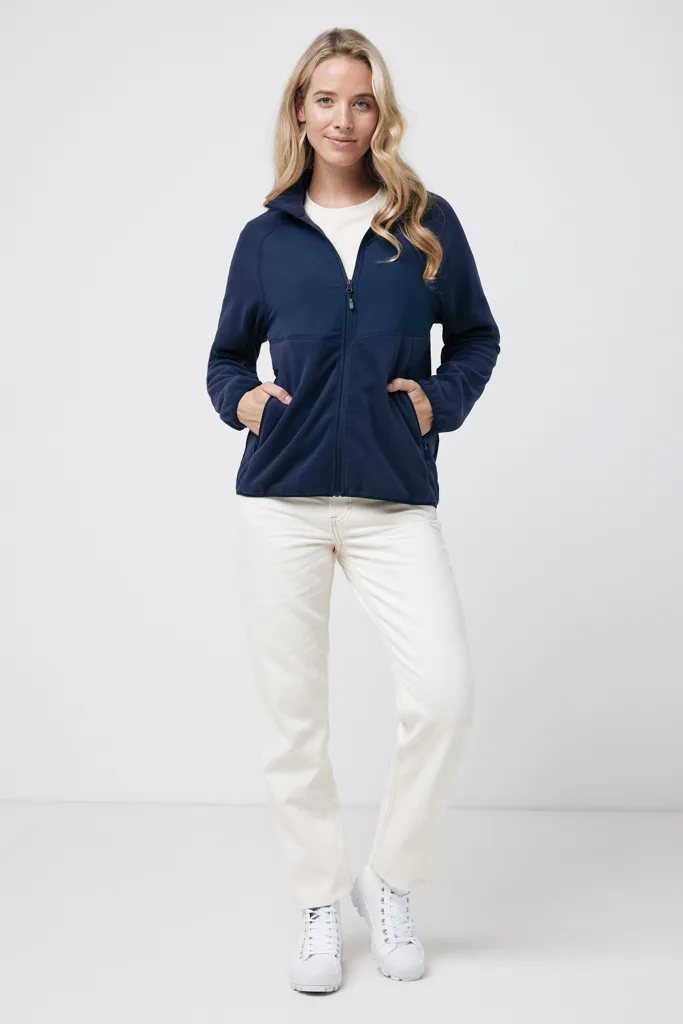 IQONIQ Talung Mikrofleece Jacke aus recyceltem Polyester, navy blau – Bild 5