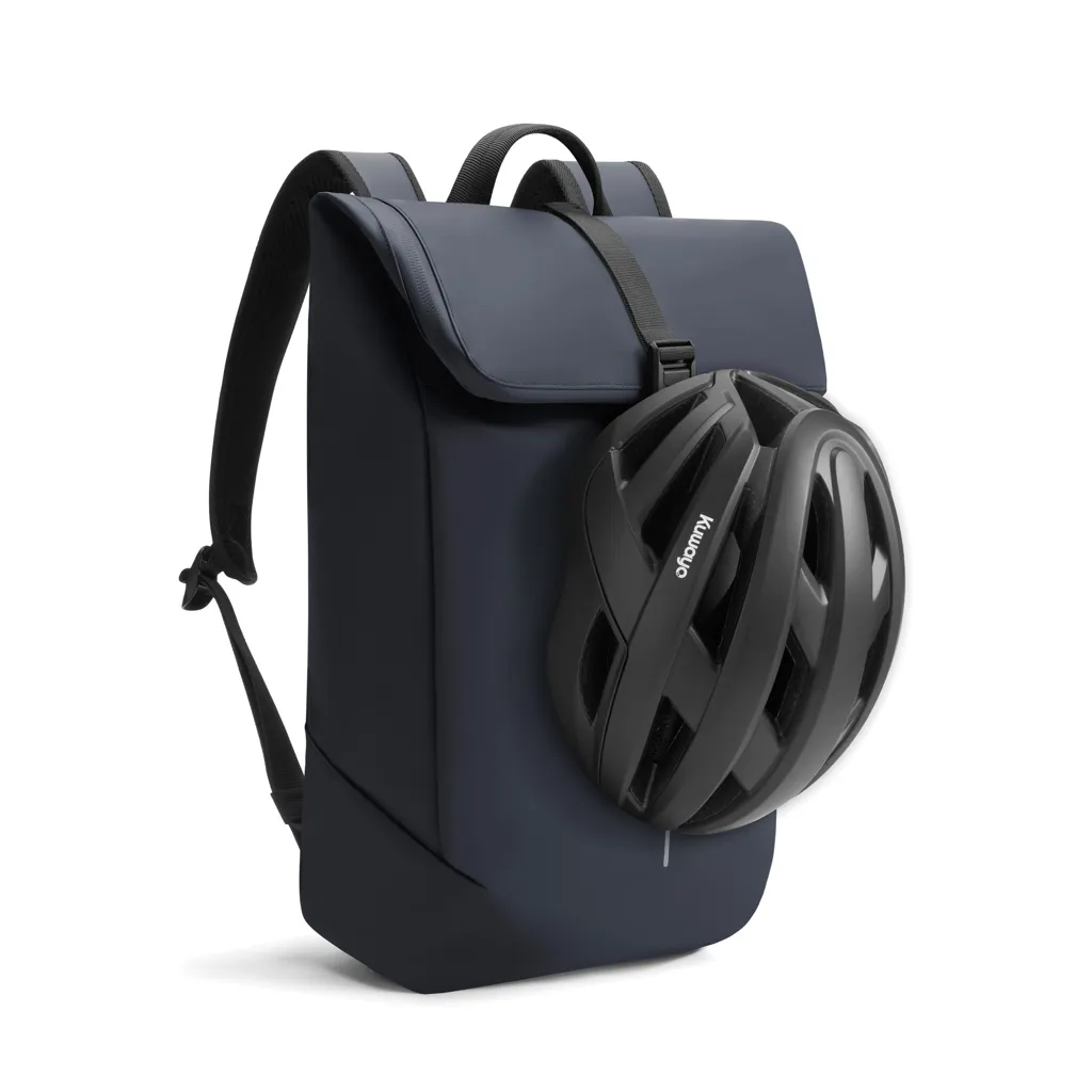 Urban wasserabweisender Flap-Top Rucksack, navy blau – Bild 4
