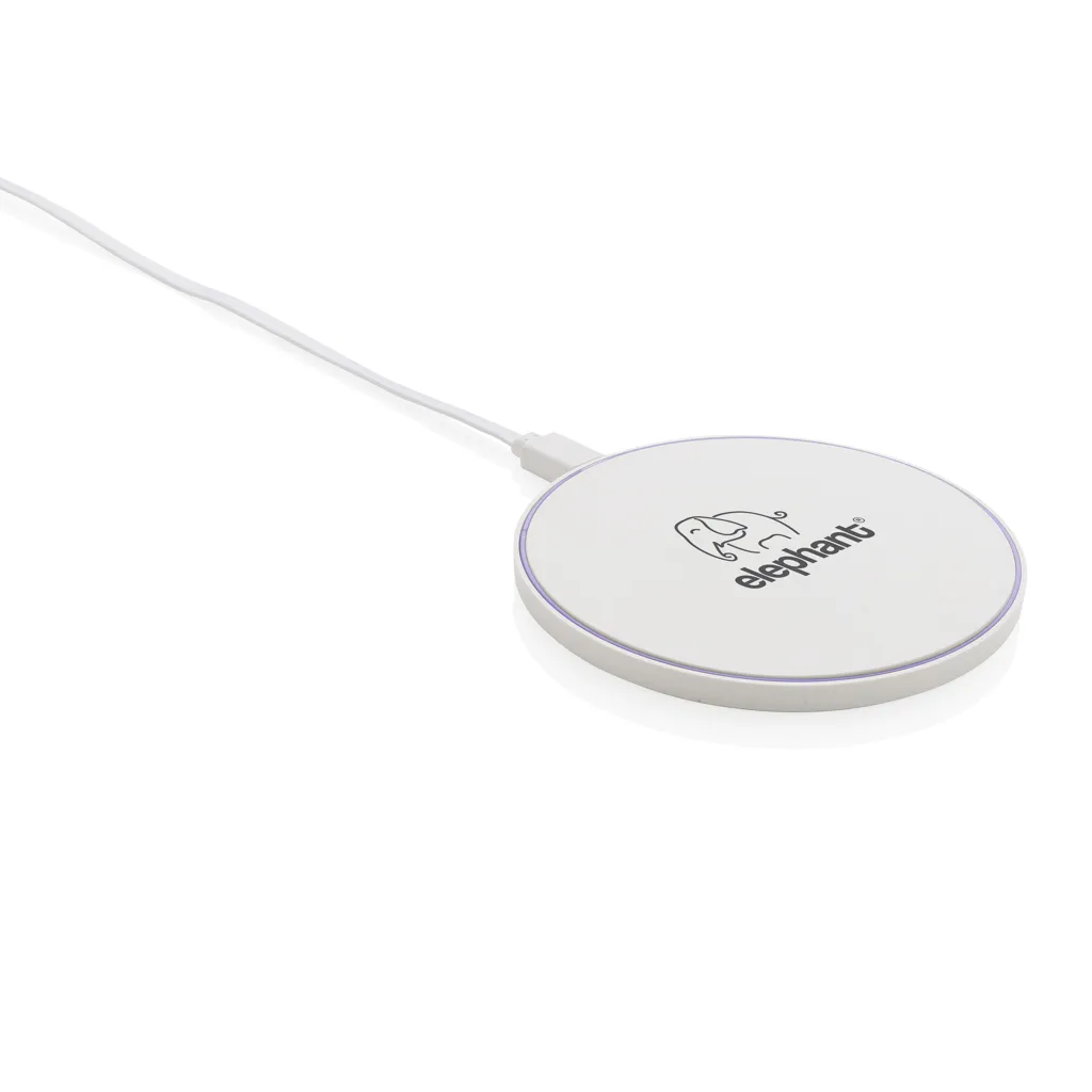 10W Wireless Charger aus RCS Standard recyceltem Kunststoff, weiß – Bild 4