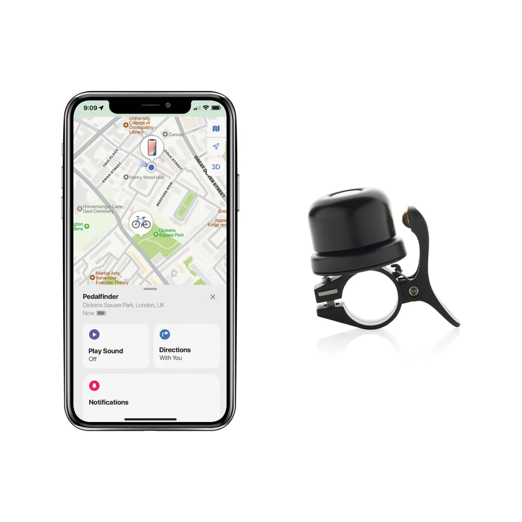 Pedalfinder Fahrradklingel mit weltweiter Ortung, schwarz – Bild 4