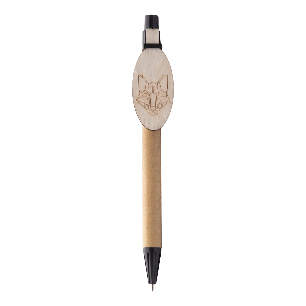 Kugelschreiber CreaClip Eco, schwarz, natur – Bild 10