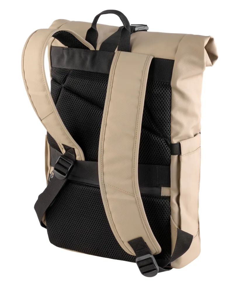 Roll Top Rucksack URBAN SAND ROLL TOP COMPACT, sandfarben/schwarz – Bild 3