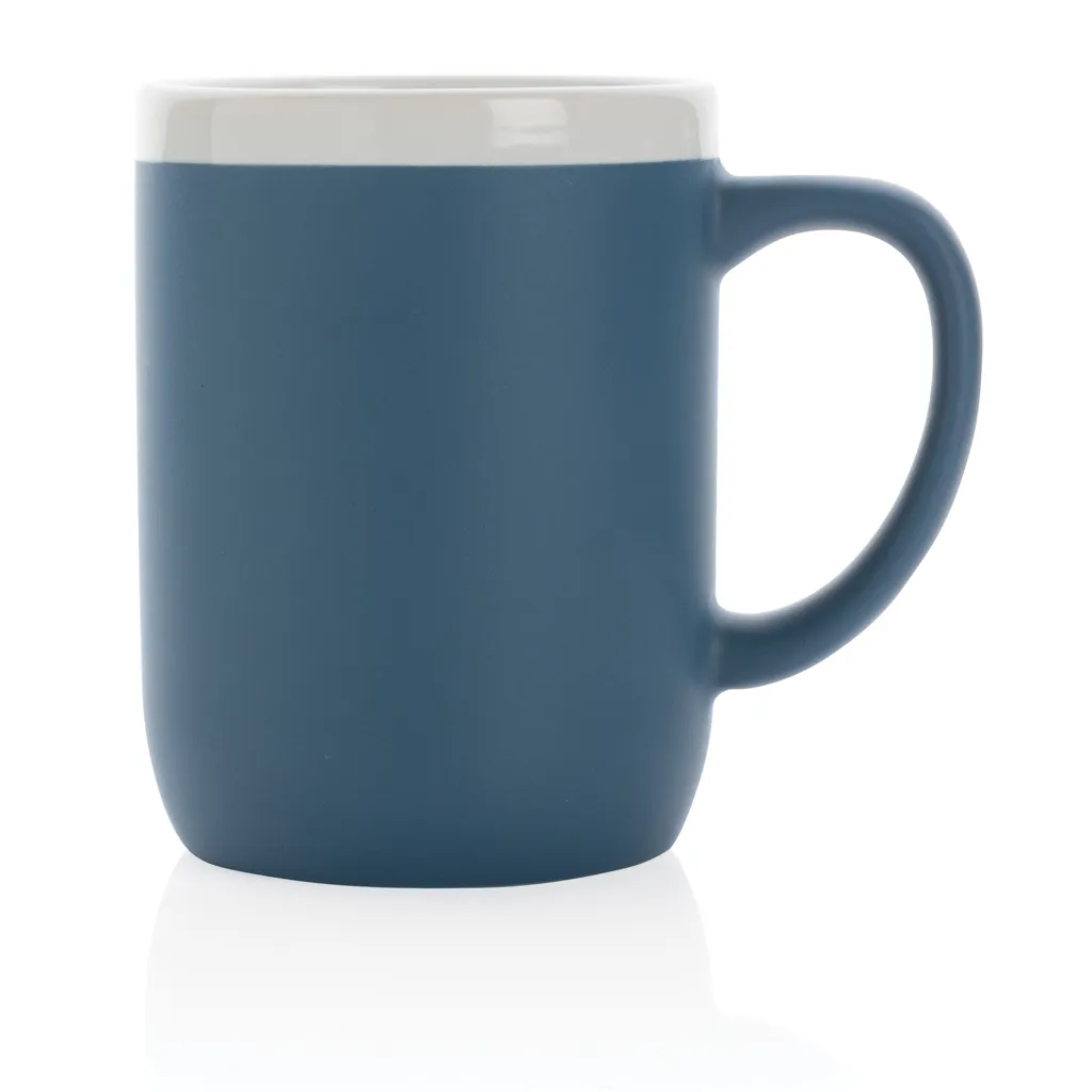 Keramiktasse mit weißem Rand, 300ml, blau – Bild 2