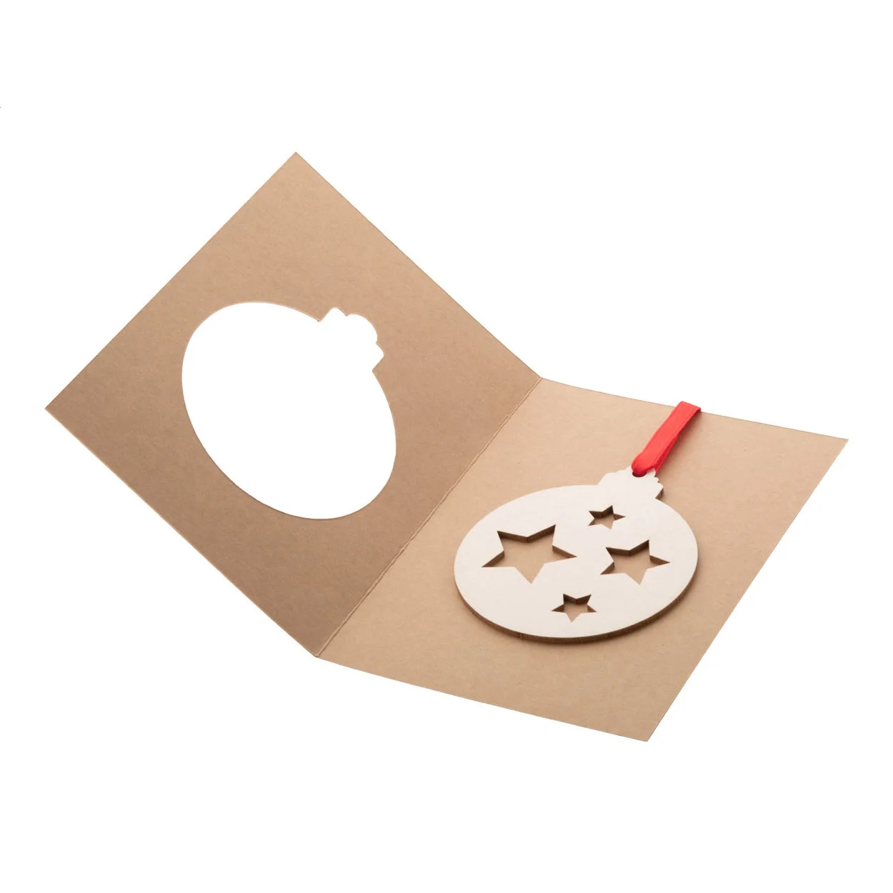 Weihnachtskarte TreeCard Eco, Stern, natur – Bild 2
