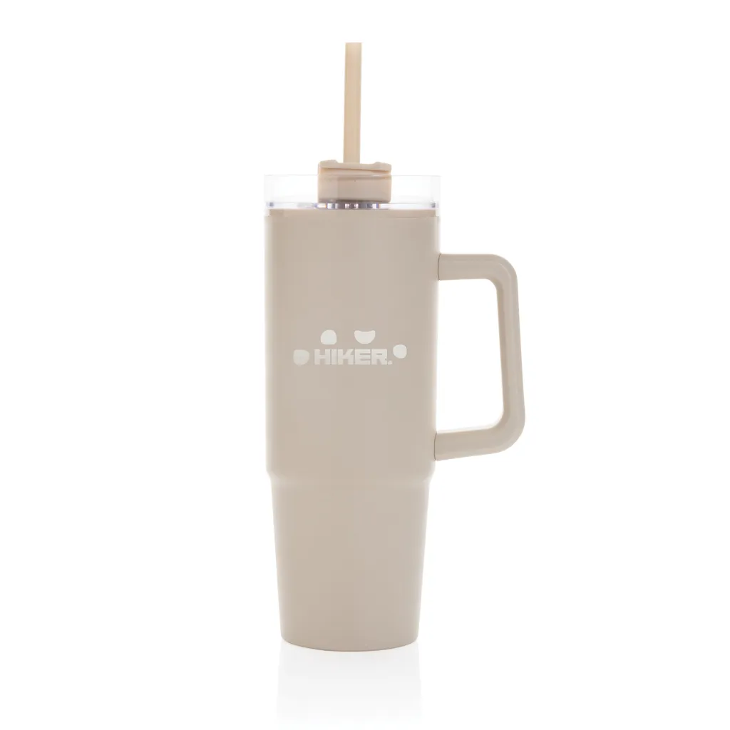 Tana Becher aus RCS recyceltem Kunststoff mit Griff 750ml, beige – Bild 2