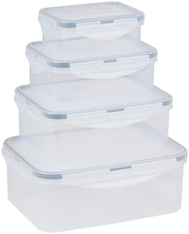 ALPINA Vorratsdosen-Set, 4-teilig, 18 × 9 cm, Transparent – Bild 4