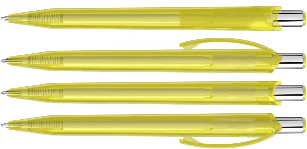 BEAT transparent Druckkugelschreiber gelb, gelb – Bild 2