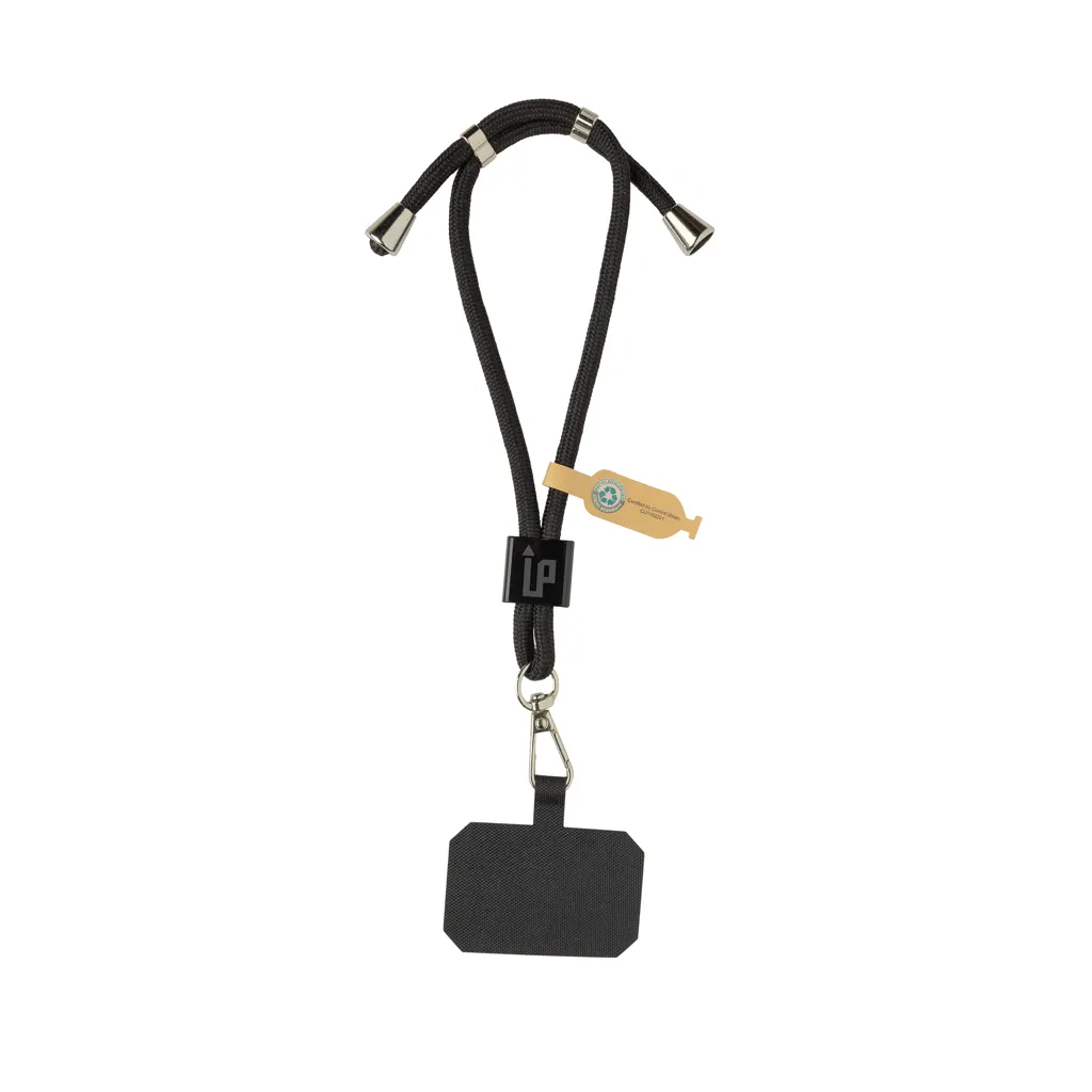 CarryLoop verstellbares Handy-Handgelenksband aus RCS rPET, schwarz – Bild 8