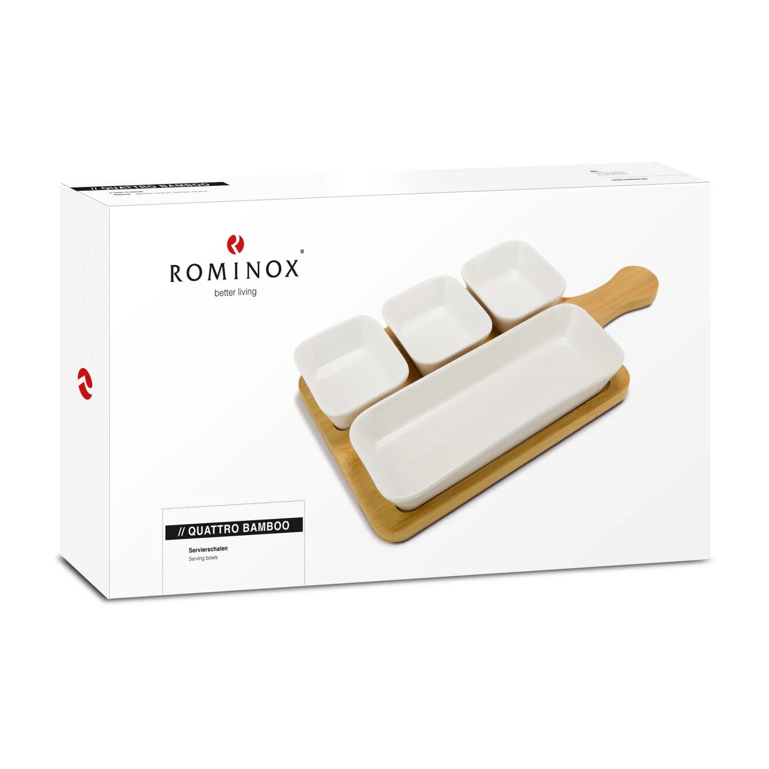 ROMINOX® Servierschalen // Quattro Bamboo, weiß – Bild 7