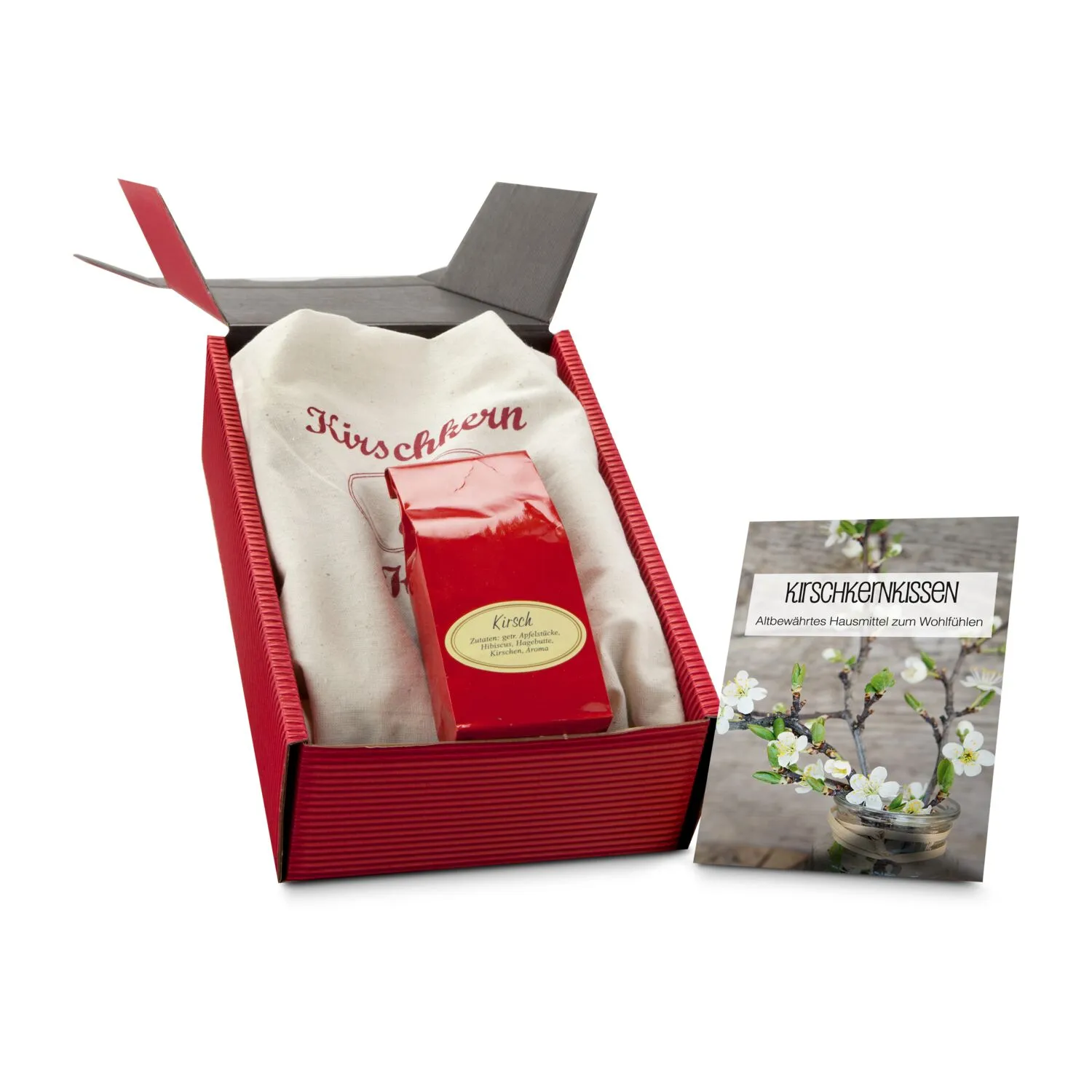 Geschenkset / Präsenteset: Kirschkernkissen, rot – Bild 2