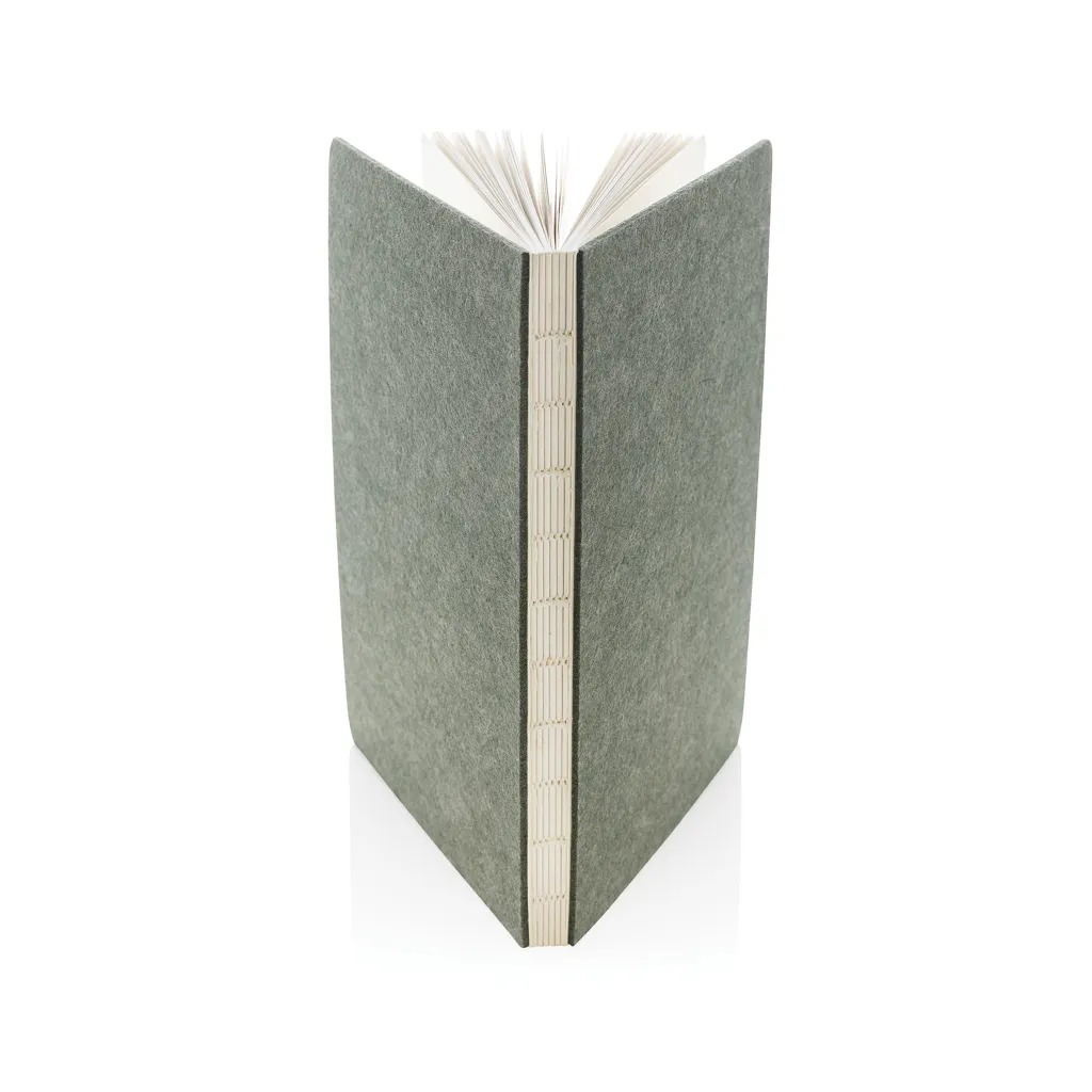 Phrase GRS-zertifiziertes A5-Notizbuch aus recyceltem Filz, grün – Bild 5
