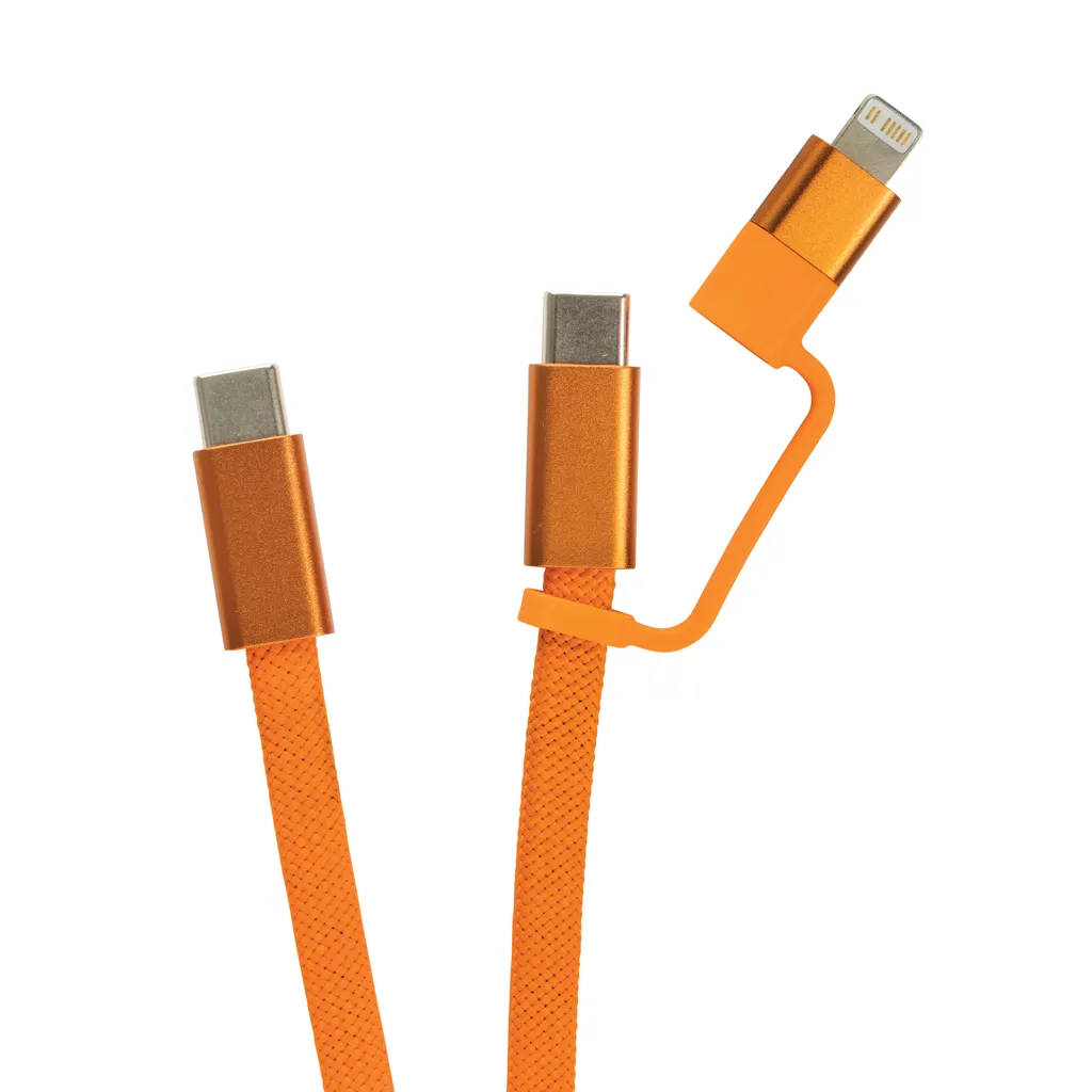 Arc ultradünnes 60W 2-in-1 Magnetkabel, orange – Bild 3