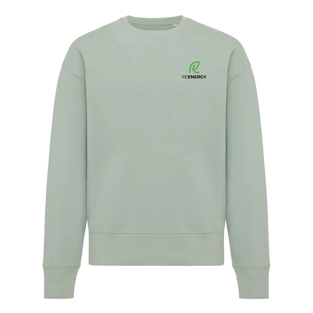 IQONIQ Kruger Relax-Rundhals-Sweater aus recycelt. Baumwolle, Iceberg green – Bild 3