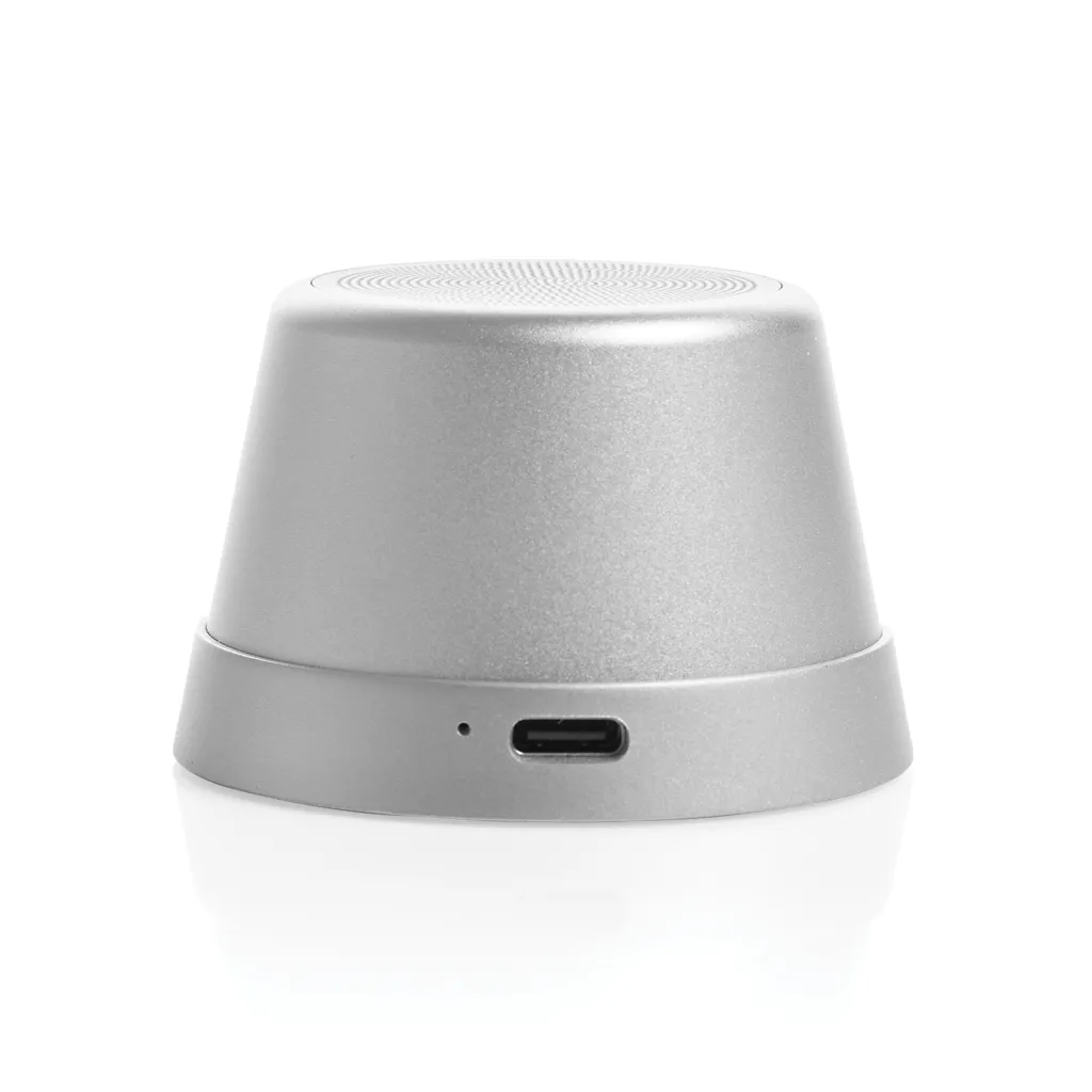 Nivio magnetischer 5W-Speaker aus RCS recyceltem Aluminium, silber – Bild 5