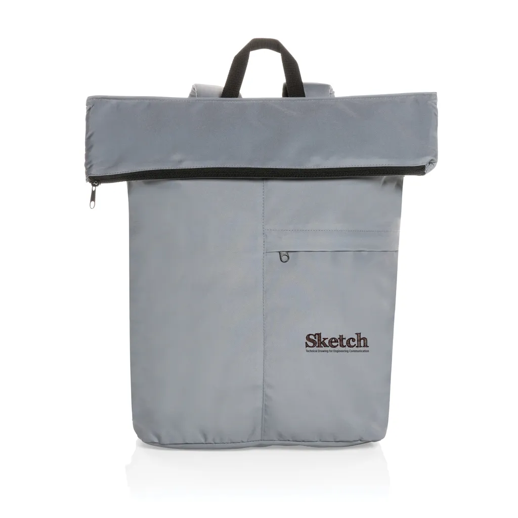 Dillon AWARE™ RPET faltbarer Lightweight-Rucksack, grau – Bild 7