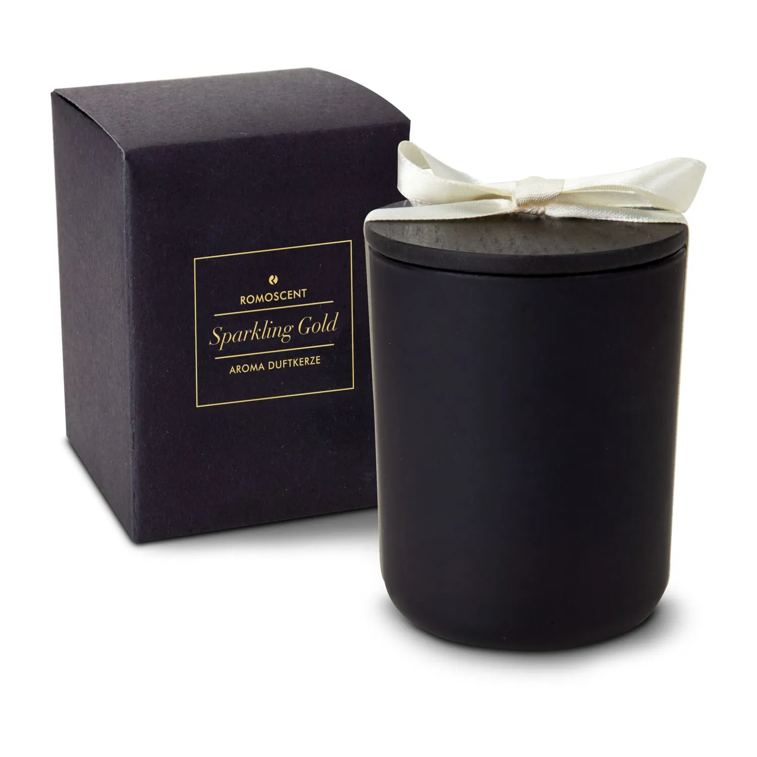 ROMOSCENT® Aromakerze Sparkling Gold, schwarz – Bild 2